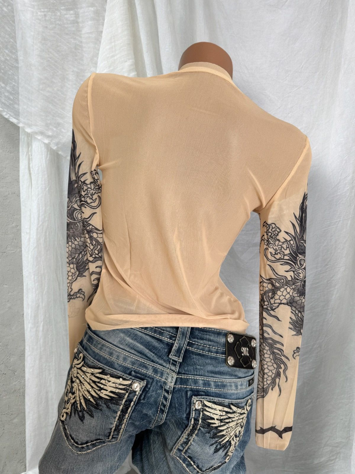 Japanese Brand Jean Paul Gaultier Style Mesh Long Sleeve Top Size S / US 4 / IT 40 - 7 Thumbnail