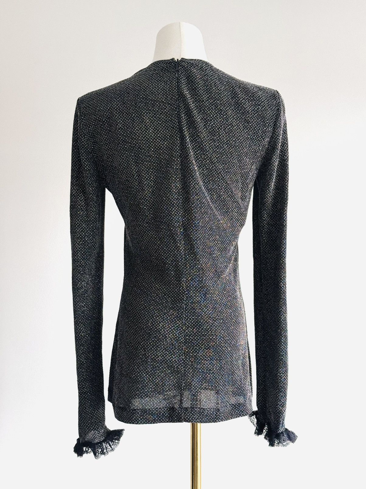 Alberta Ferretti × Philosophy di Lorenzo Serafini Philosophy di Lorenzo Serafini stretch lamé blouse sz 4 Size S / US 4 / IT 40 - 3 Thumbnail