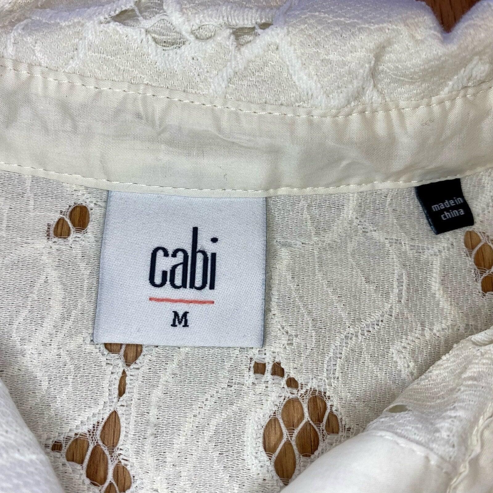 Other Cabi #5162 Spring Portrait White Floral Jacket Womens Medium Size M / US 6-8 / IT 42-44 - 11 Thumbnail
