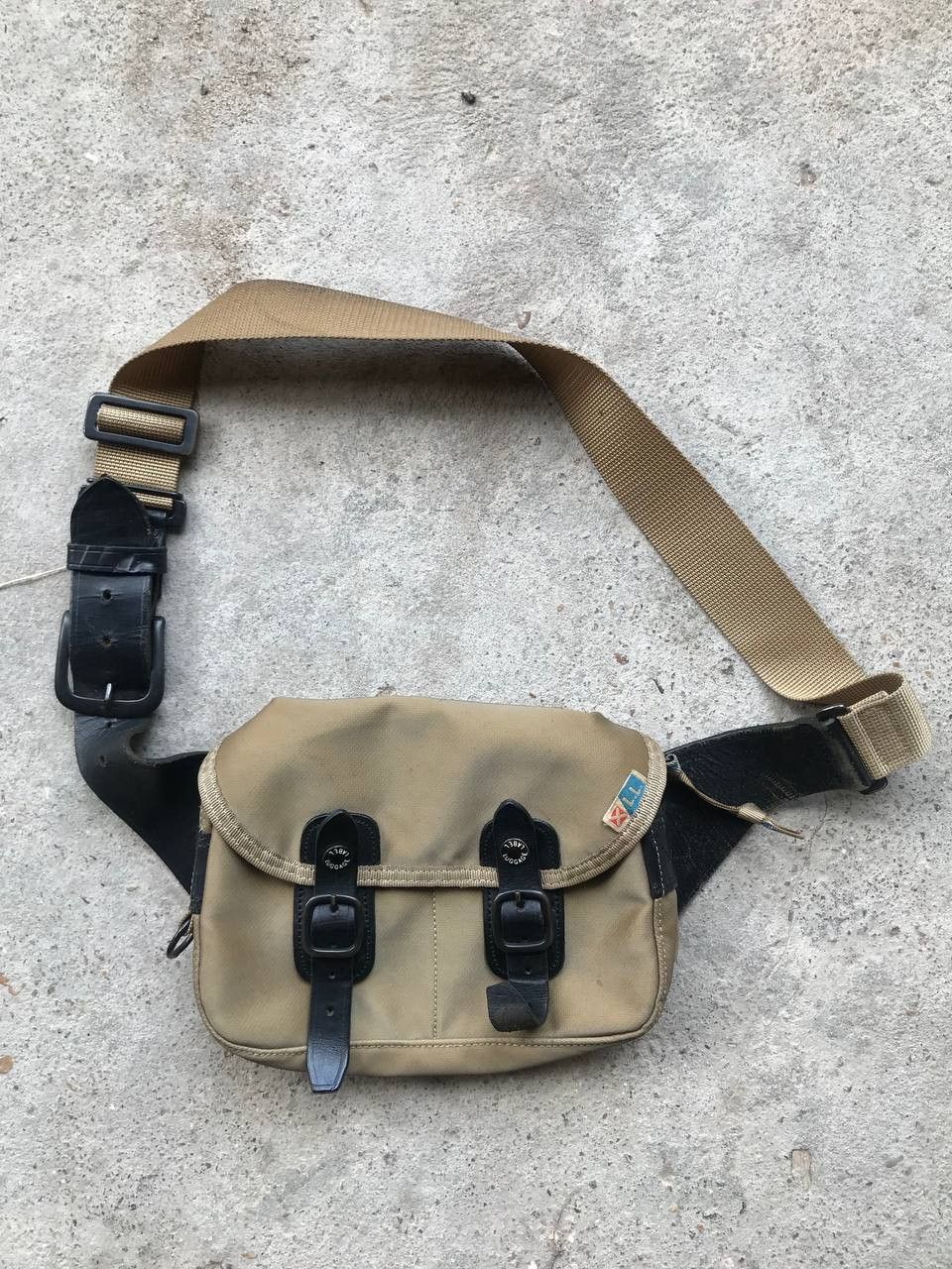 image of Porter Luggage Label Waist Bag in Brown, Men's