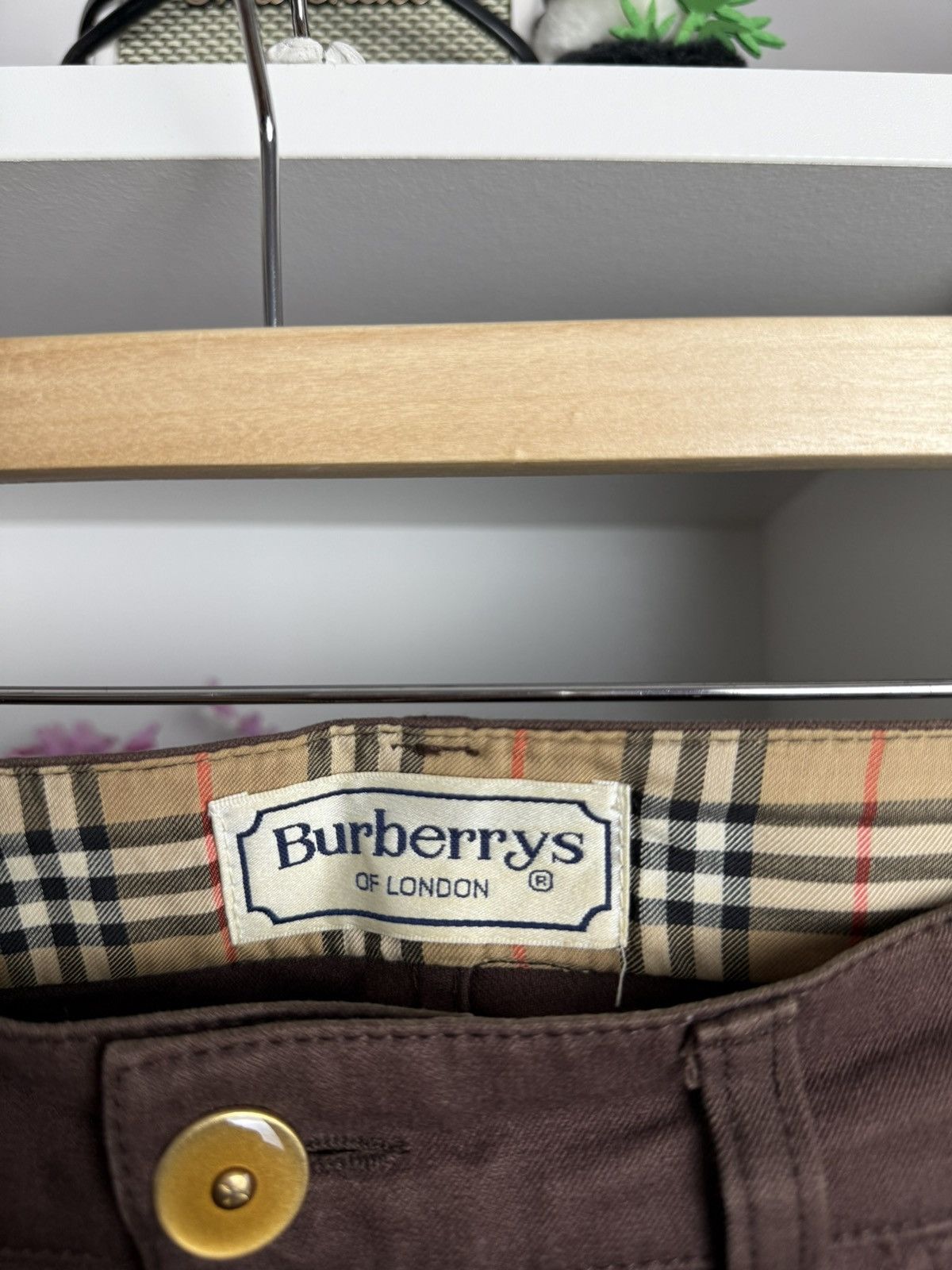 Burberry × Vintage Vintage 90s Burberrys nova check denim brown pants old money Size 30" / US 8 / IT 44 - 4 Thumbnail
