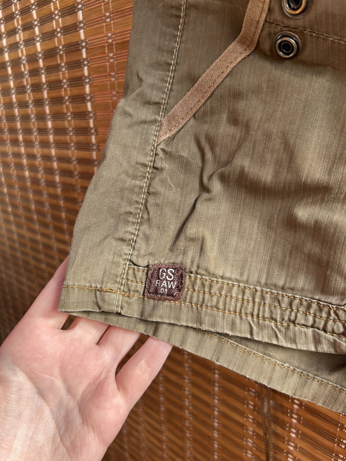 G-Star G-Star Raw Low Rise Shorts Belted Military Y2K Grunge Size 28" / US 6 / IT 42 - 6 Thumbnail
