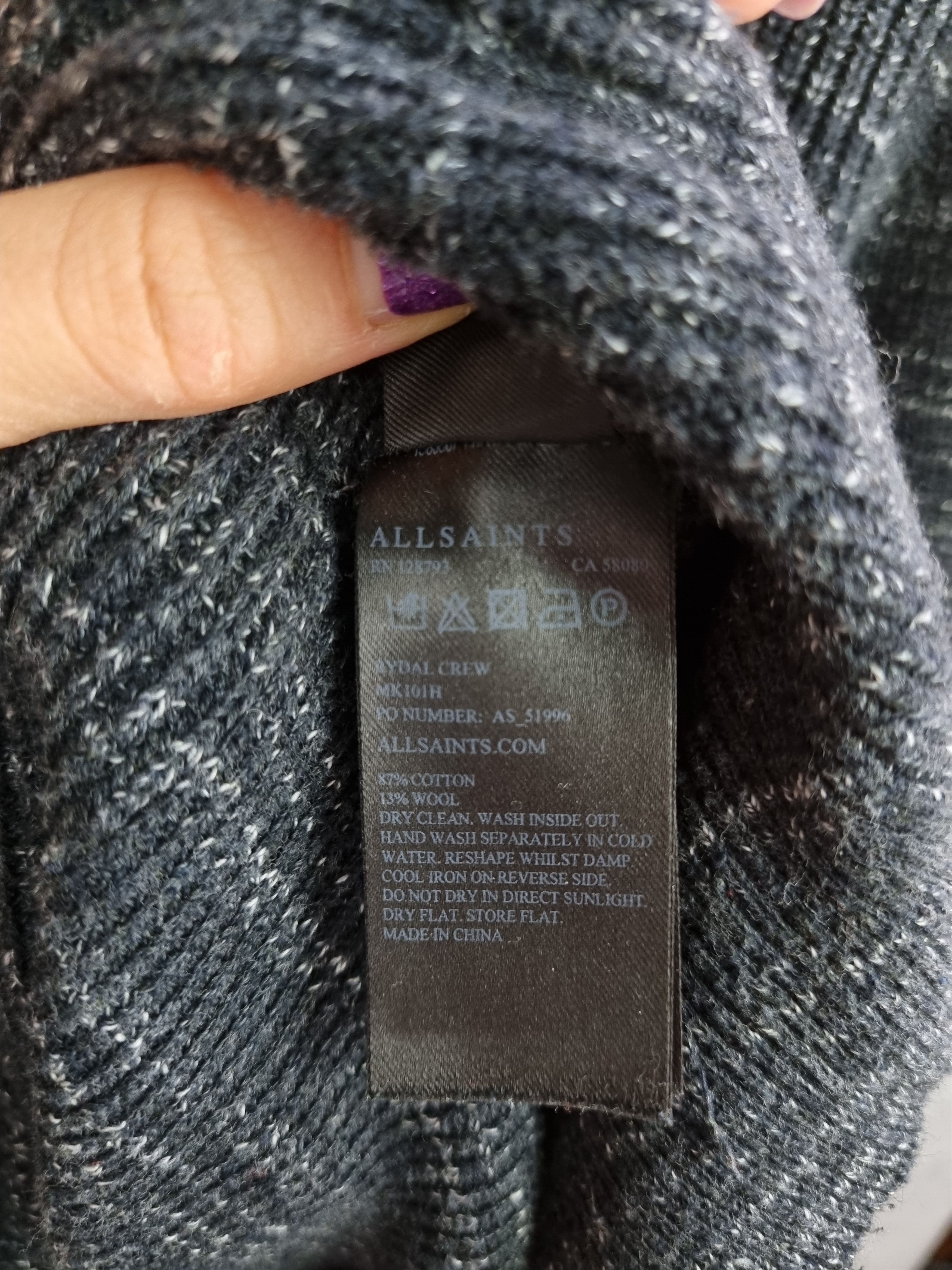 Allsaints Allsaints Rydal Crew Ridge Jumper Light Striped Knit Sweater Size US L / EU 52-54 / 3 - 11 Thumbnail