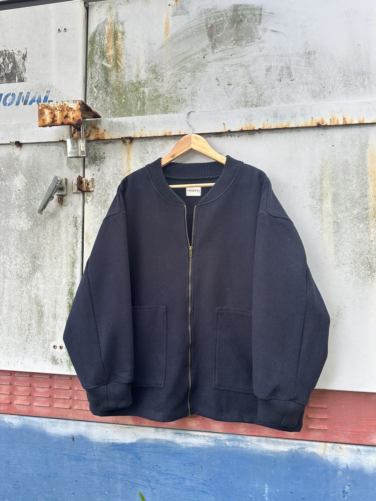 Japanese Brand 👹Noannu Baggy Bomber Jacket Size US L / EU 52-54 / 3 - 2 Thumbnail