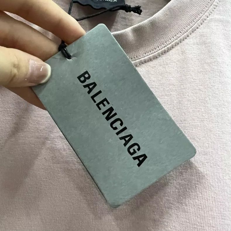 Balenciaga Balenciaga Pink Embroidered Logo Short Sleeve Size US S / EU 44-46 / 1 - 5 Thumbnail