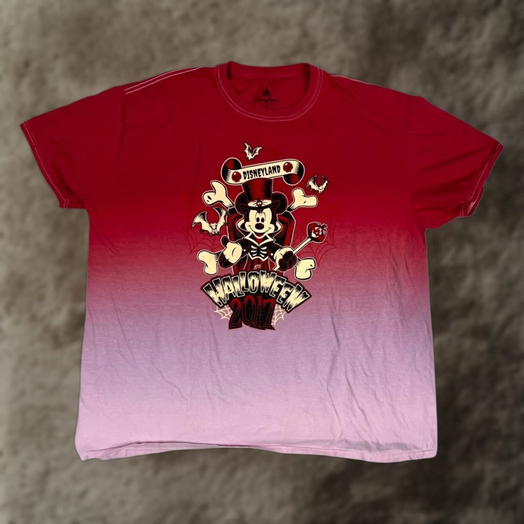 Disney Disney Parks Disneyland Halloween 2017 Shirt Mickey Mouse 2XL Red Ombre Tee Men’s Size US XXL / EU 58 / 5 - 1 Thumbnail
