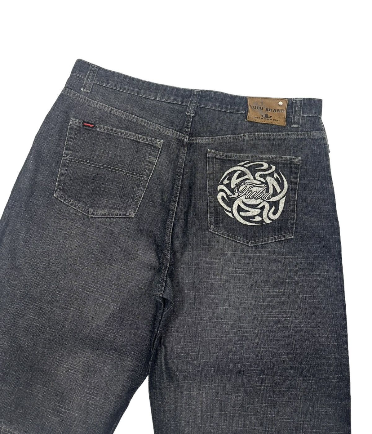 Fubu RARE VINTAGE FUBU BAGGY SHORT DENIM JNCO STYLE JEANS Size US 42 / EU 58 - 3 Thumbnail