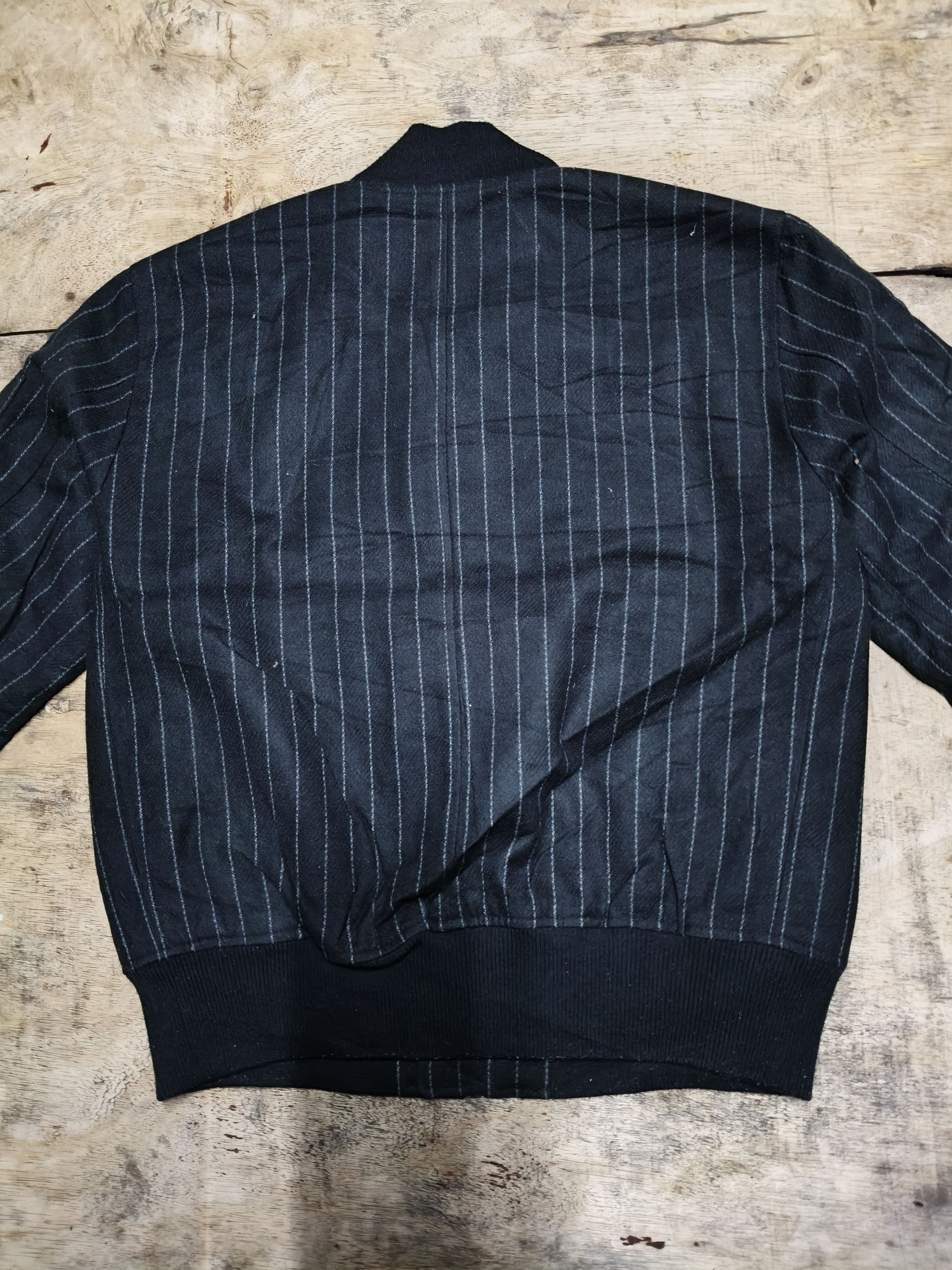 GU GU Pinstripe Bomber Jacket Size US L / EU 52-54 / 3 - 6 Thumbnail