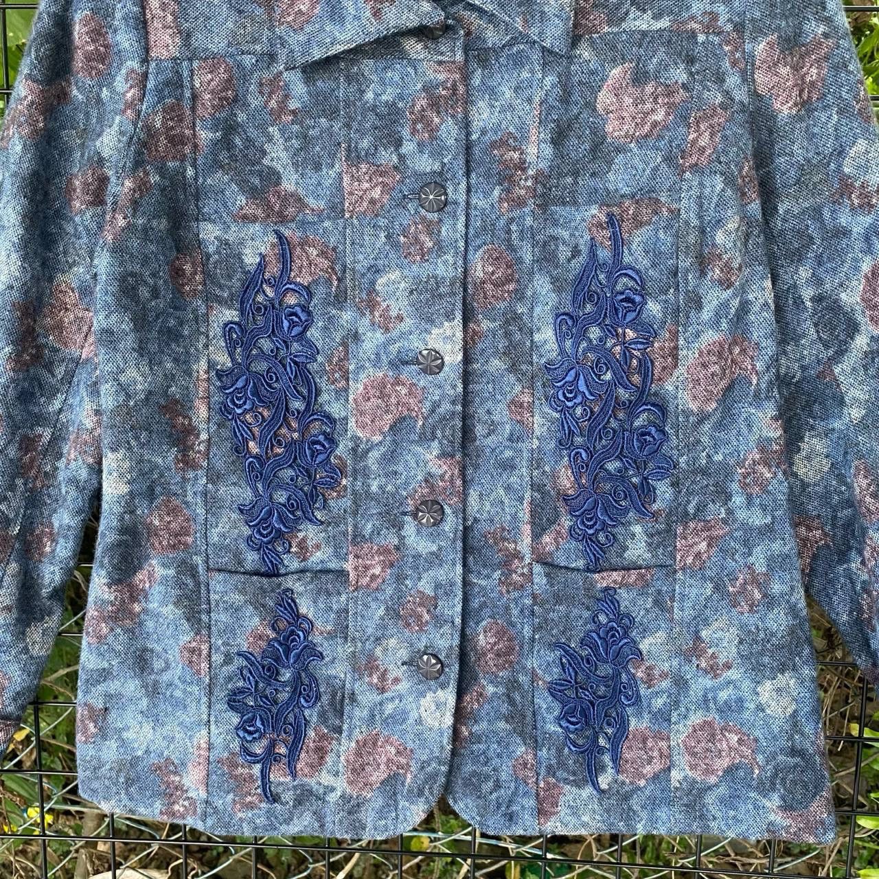 Flower Mountain × Japanese Brand × Vintage Vintage Flower Motive Button Up Coat Size M / US 6-8 / IT 42-44 - 3 Thumbnail