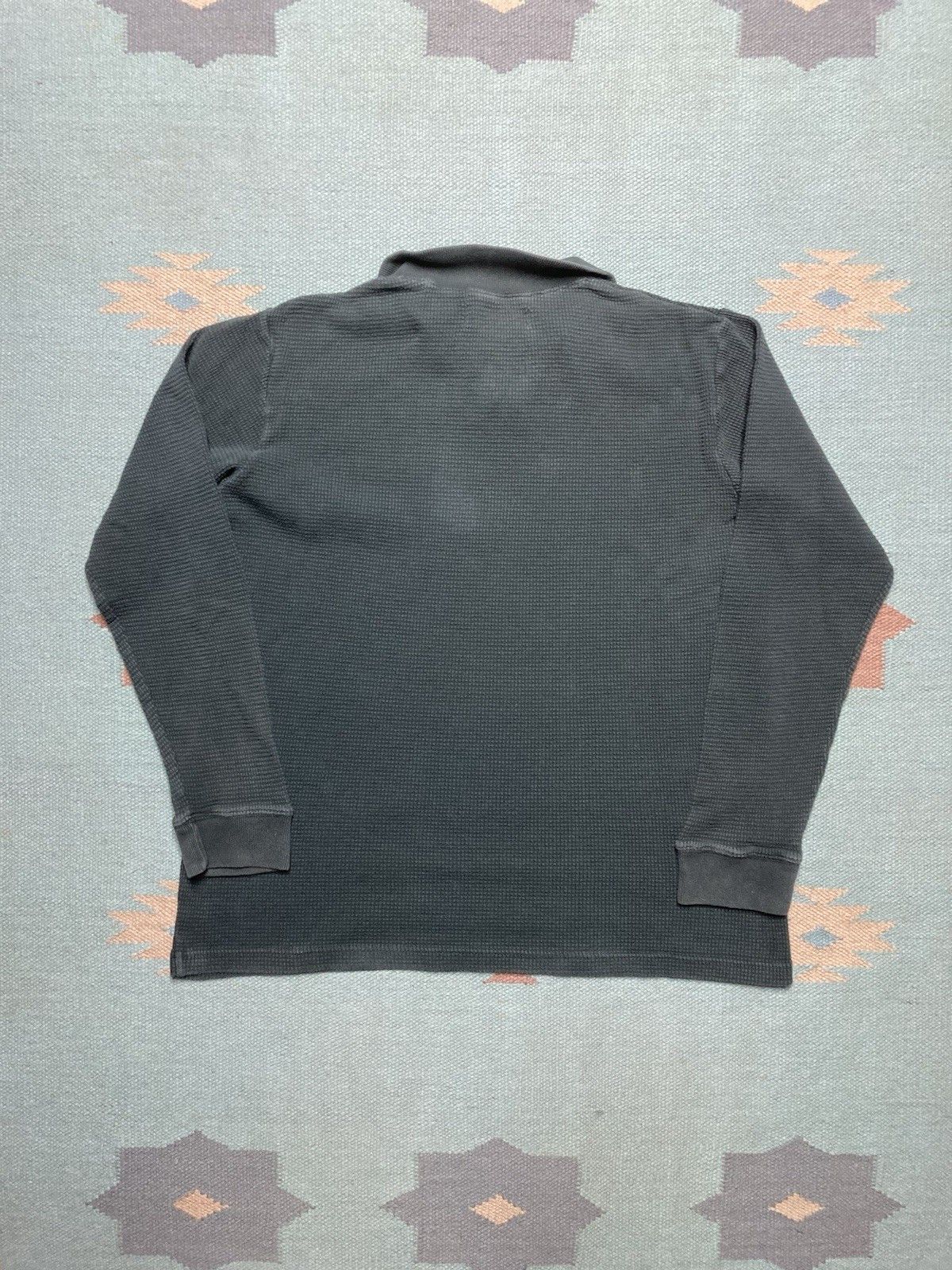 Vintage y2k waffle knit thermal shirt 1/4 zip polo goth grunge small Size US S / EU 44-46 / 1 - 4 Thumbnail
