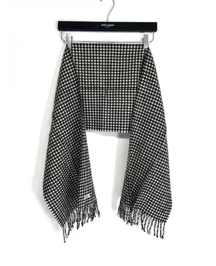 Saint Laurent Paris Saint Laurent Paris 14AW Check Board Scarf-2507 Size ONE SIZE - 5 Thumbnail