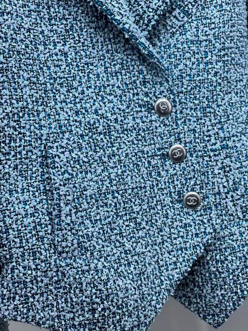 Chanel Chanel Light blue tweed jacket 2504-Nextarrow Size XS / US 0-2 / IT 36-38 - 4 Thumbnail