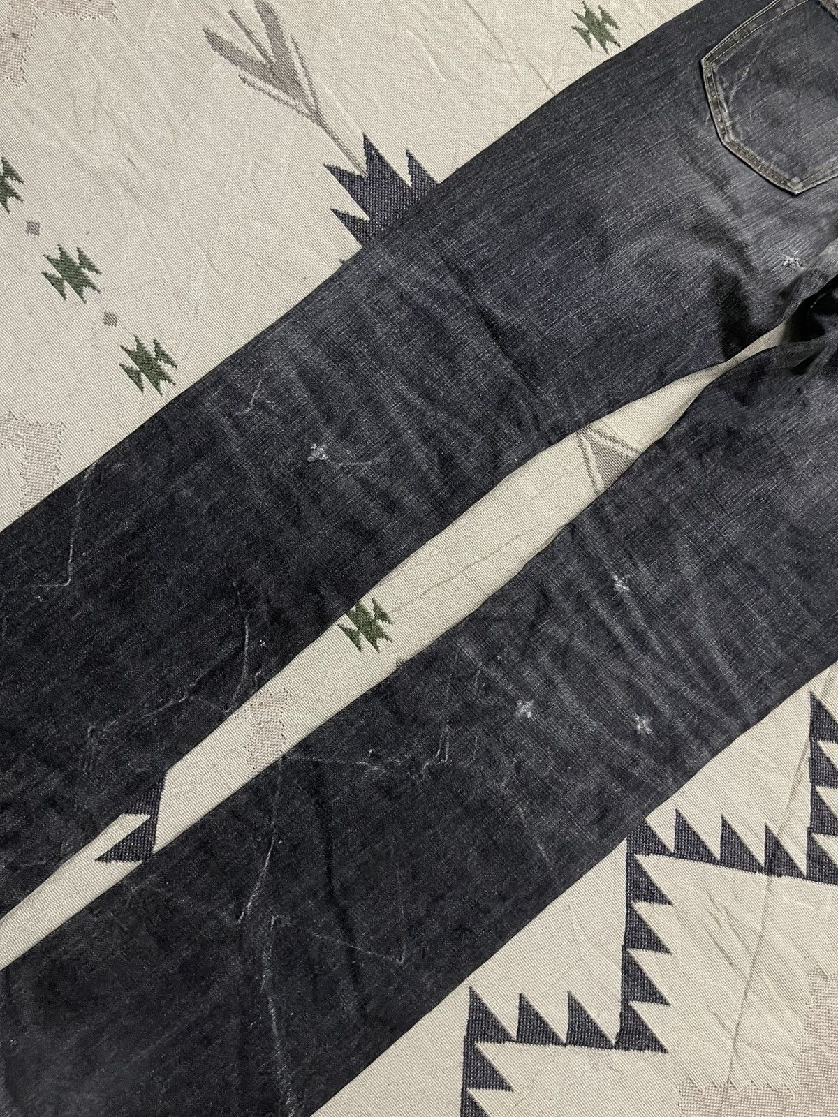 If Six Was Nine 2000s BLUE WAY DISTRESSED MUDMAD IF6WAS9 STYLE DENIM JEANS Size US 32 / EU 48 - 17 Thumbnail