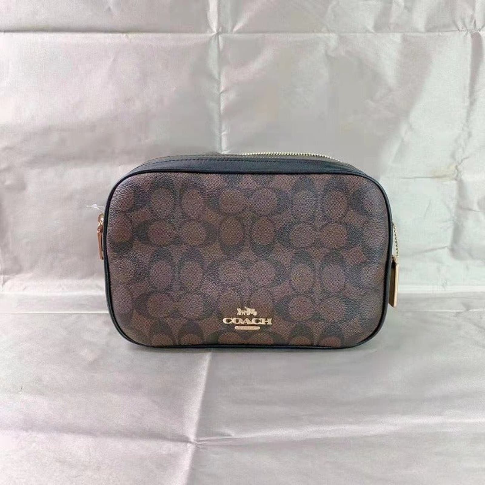 image of Coach F68168 Jes Crossbody Canvas Brown/black/light Gold, Women's
