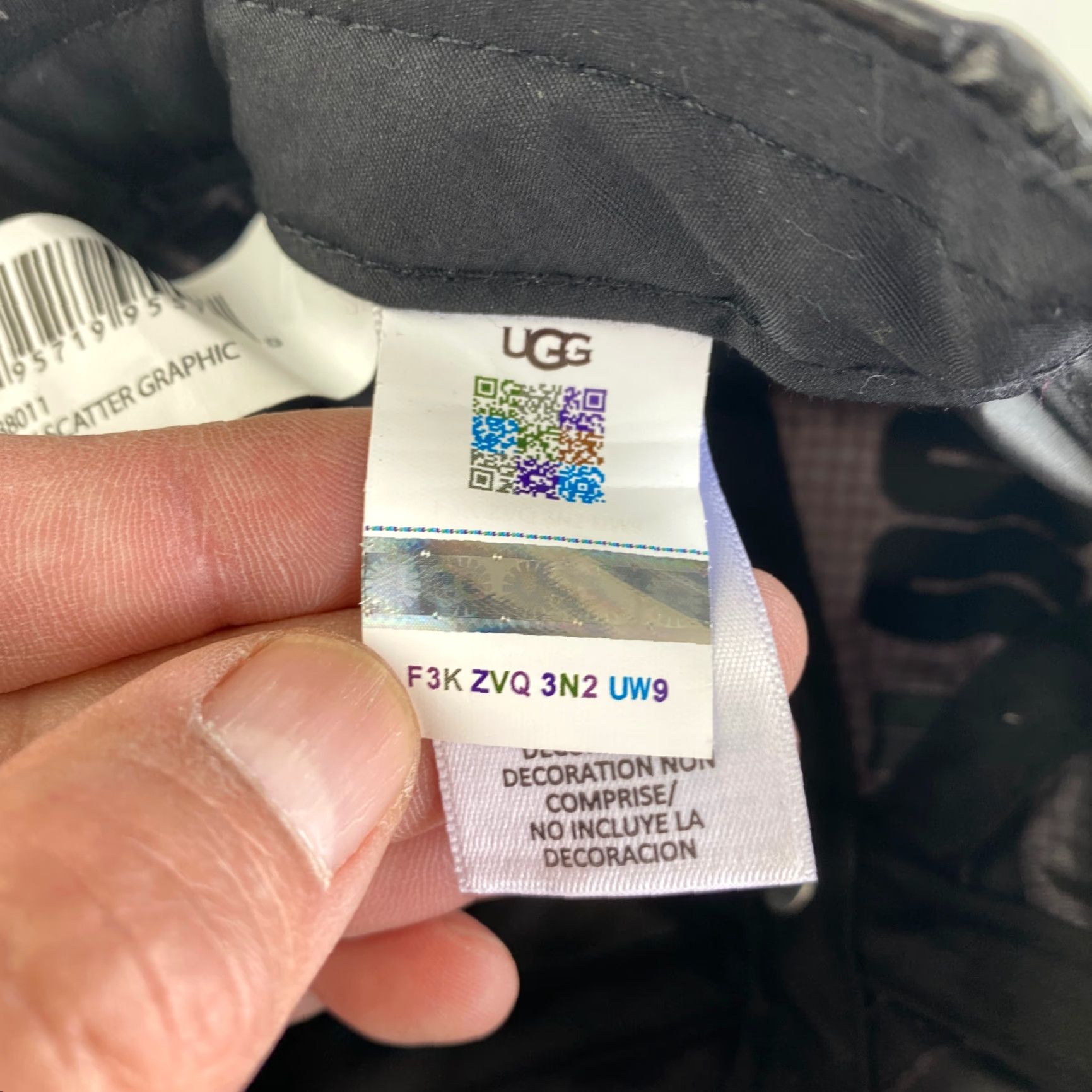 Ugg UGG Snapback Hat Black All Over Print 90s Style Adjustable One Size Mens Womens Boys Girls Size ONE SIZE - 7 Thumbnail