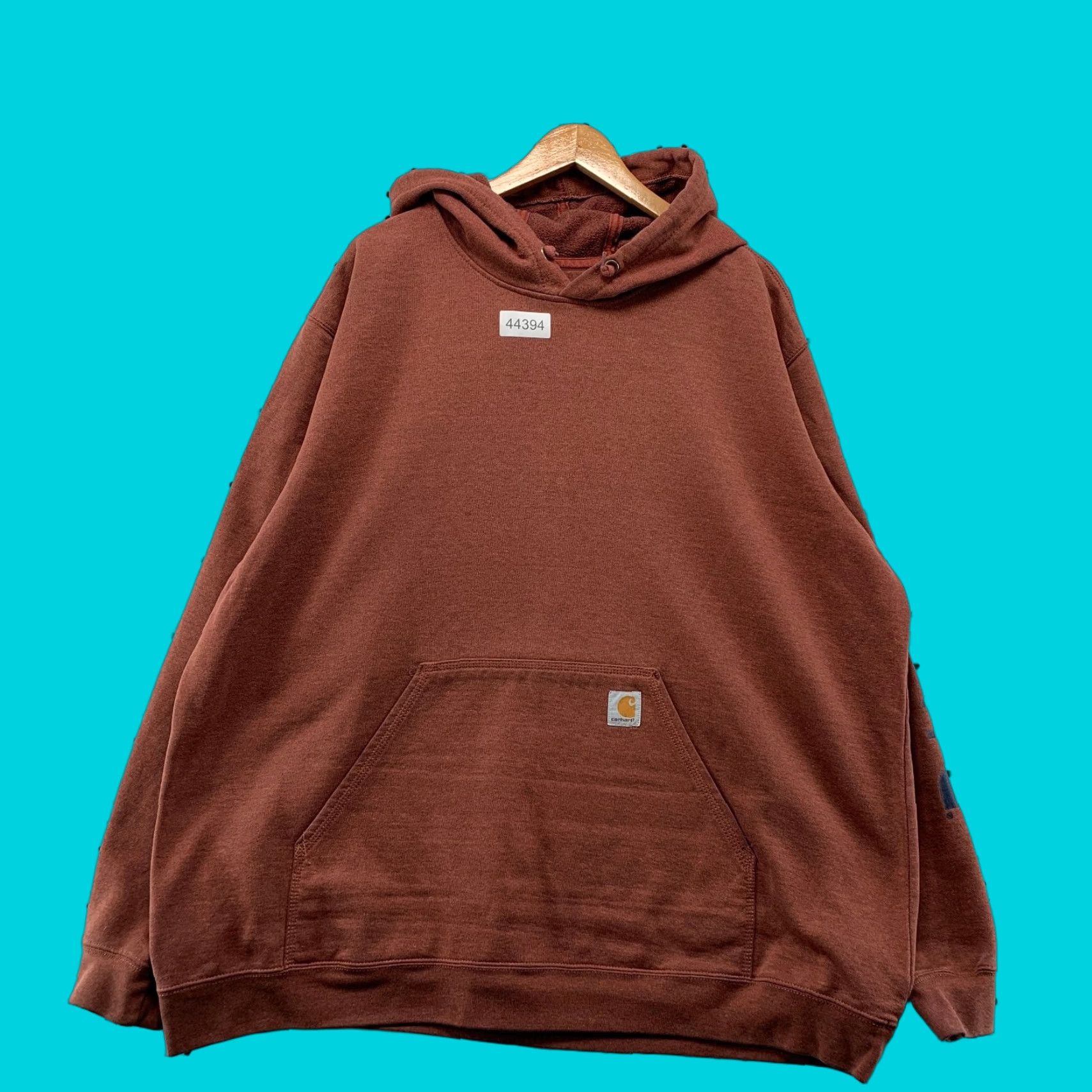 Carhartt VINTAGE Carhartt Sweatshirt Mens 2XL Hooded Heavyweight Rust Red Workwear Size US XXL / EU 58 / 5 - 1 Thumbnail