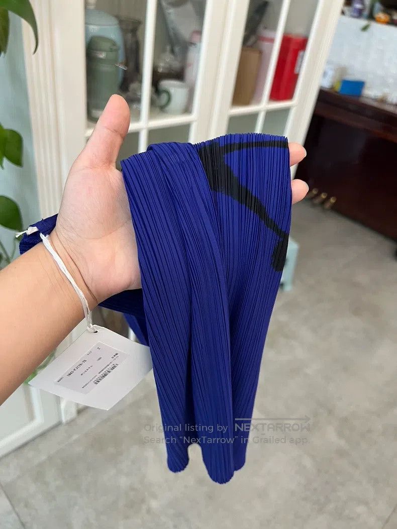 Issey Miyake Issey Miyake Color Block Midi Skirt (Black, Purple, Green) Size M / US 6-8 / IT 42-44 - 7 Thumbnail