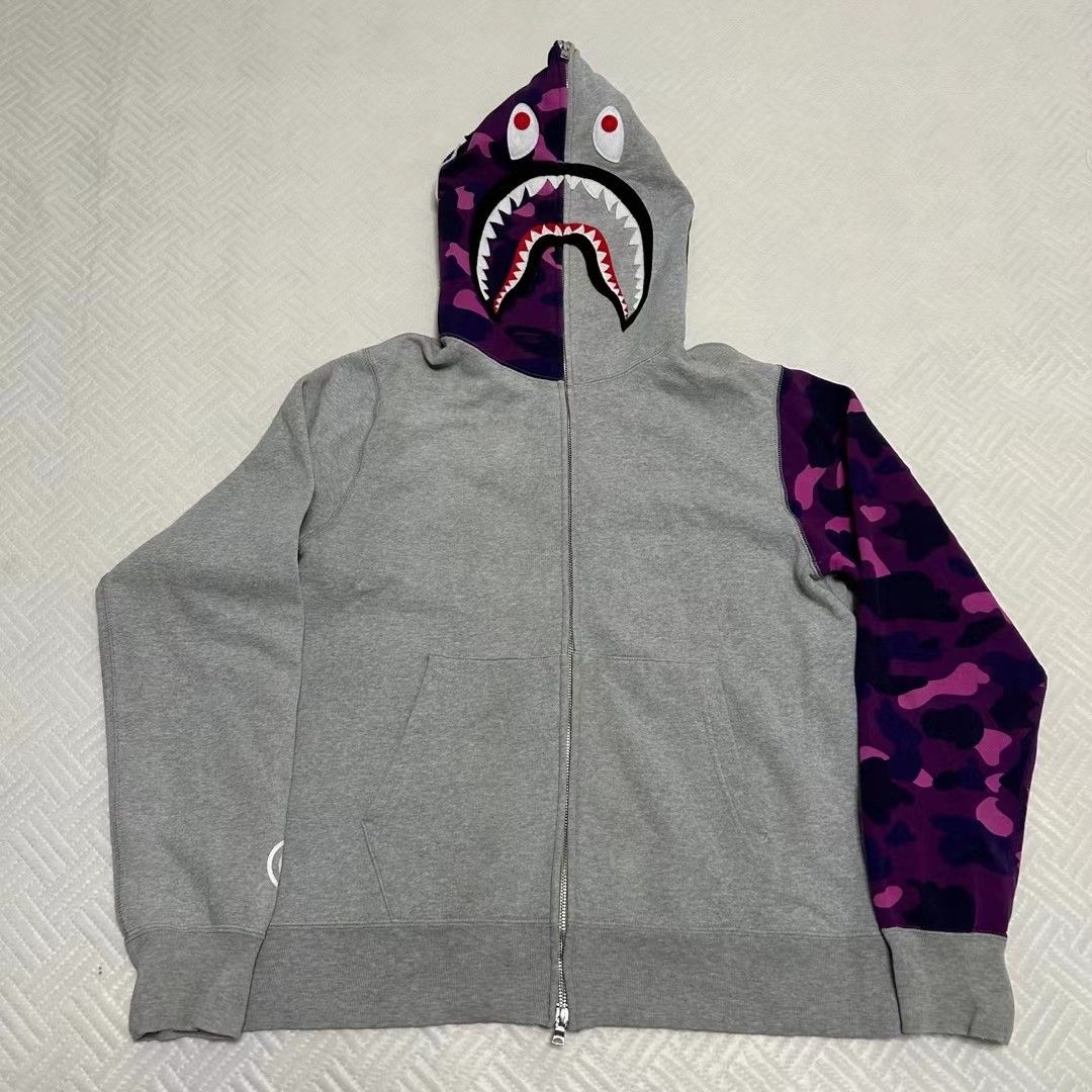 Bape COLOR CAMO SHARK FULL ZIP HOODIE Size US L / EU 52-54 / 3 - 1 Thumbnail