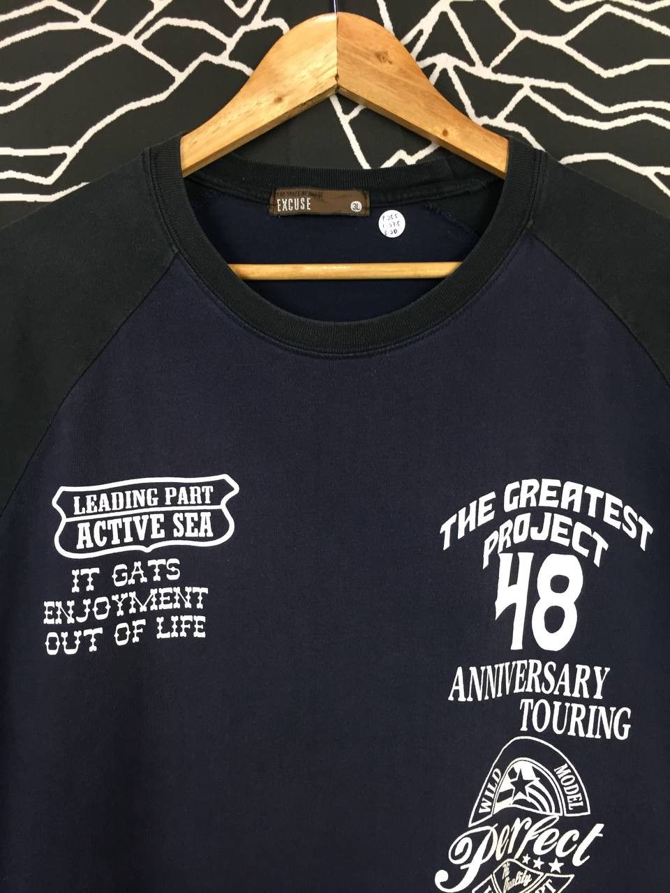 Japanese Brand × Vintage EXCUSE Dynamic Touring Custom Machine Raglan Tee Size US XXL / EU 58 / 5 - 4 Thumbnail