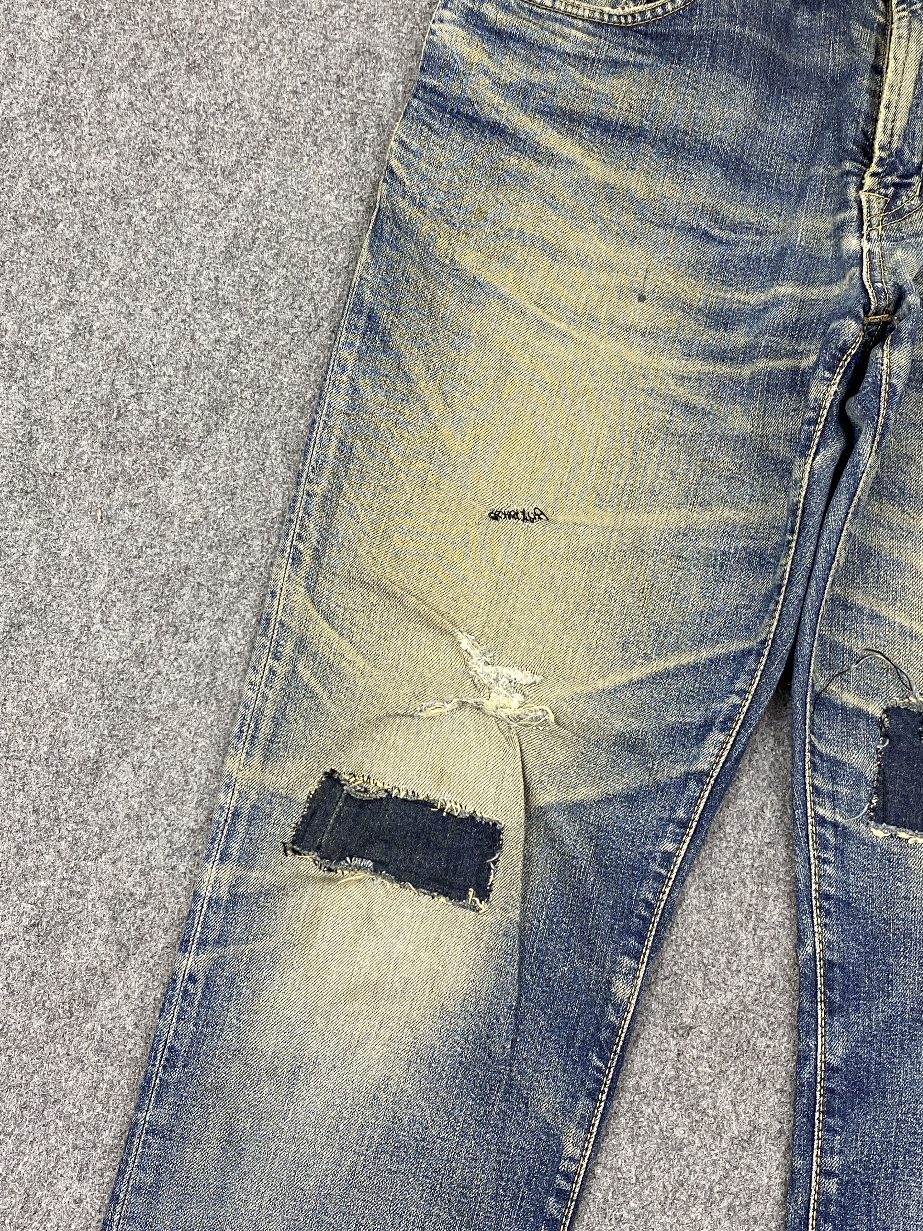 Edwin Vintage Distressed Edwin Made In Japan Patches Jeans DP2727 Size US 35 - 13 Thumbnail