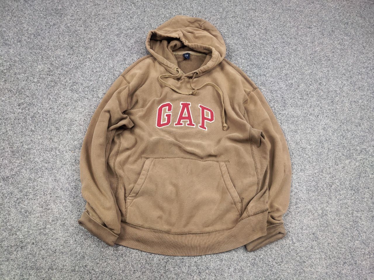 Gap Vintage 90's Gap Perfect Light Brown Faded USA Style Hoodie Size US M / EU 48-50 / 2 - 2 Thumbnail