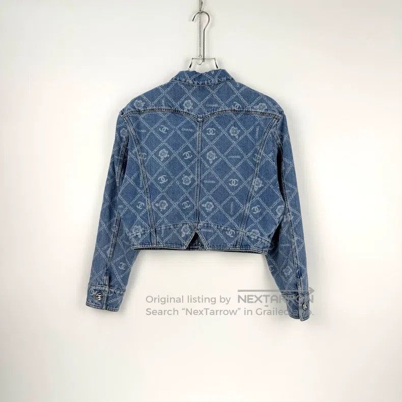 Chanel Chanel Washed blue classic full logo denim jacket Size XS / US 0-2 / IT 36-38 - 4 Thumbnail