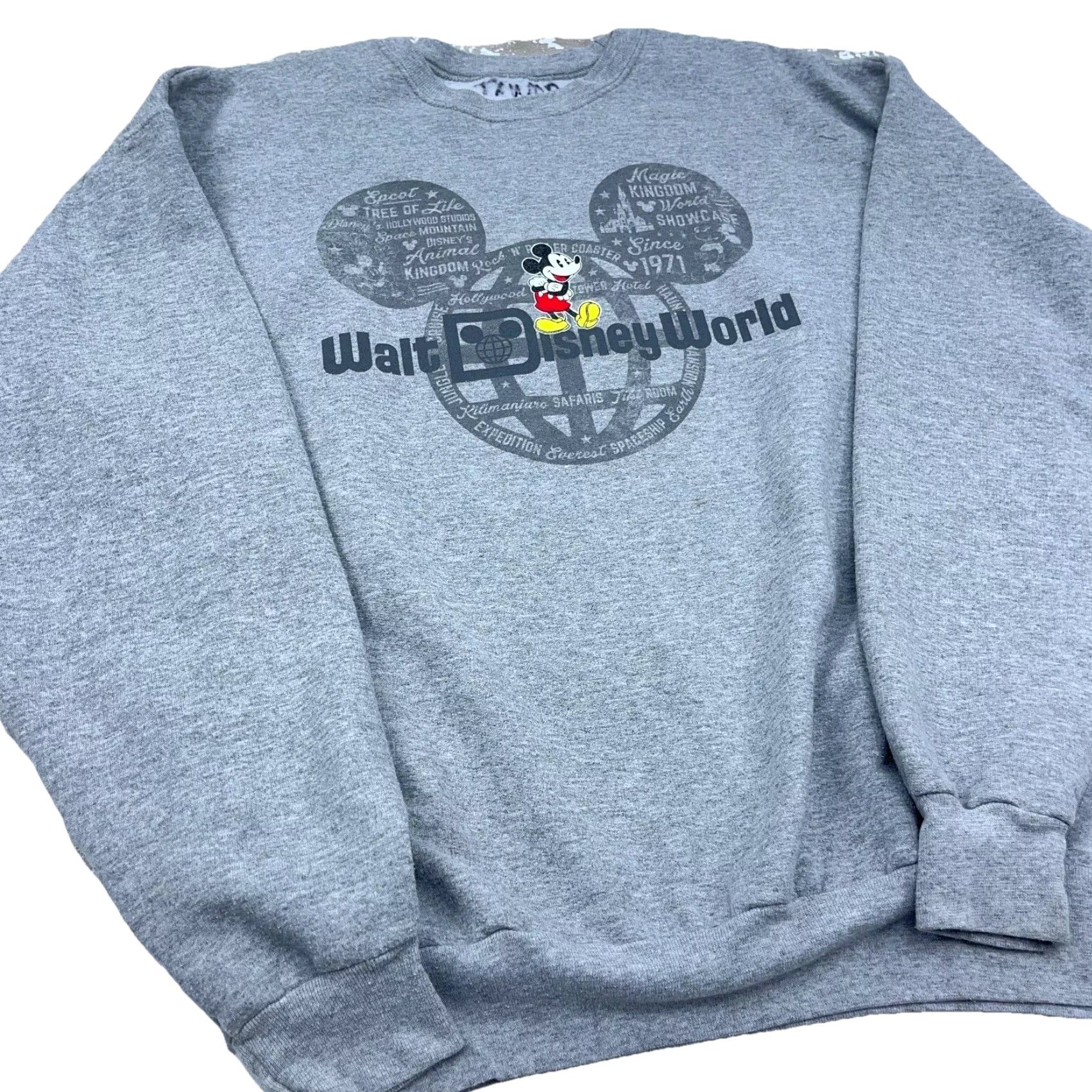Disney VINTAGE Disney Sweatshirt Men Large Gray Crewneck Mickey Mouse Pullover 90s Logo Graphic Print Mens Large Gray Mouse Sweatshirt Size US L / EU 52-54 / 3 - 5 Thumbnail