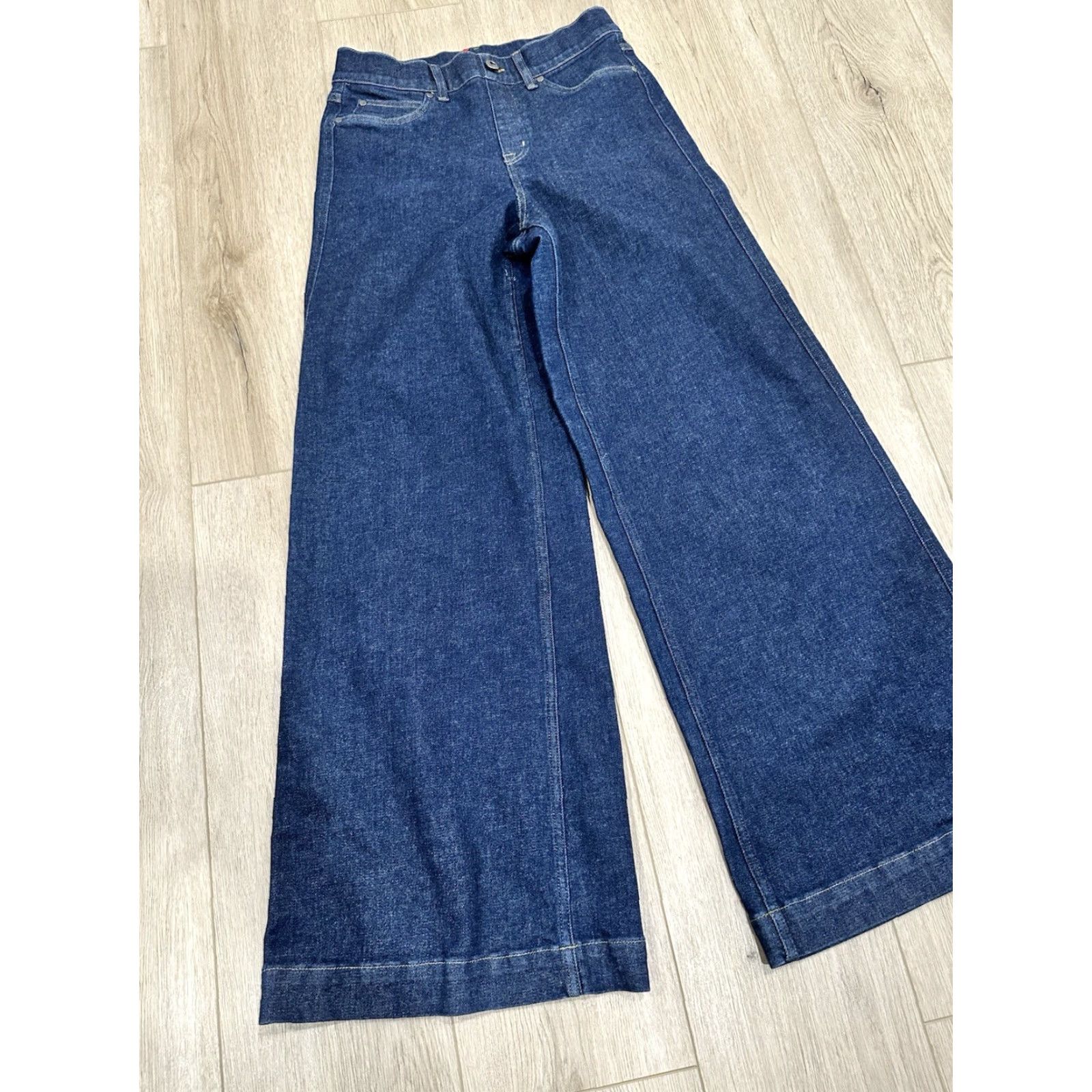 Spanx Spanx 20547R Jeans Wide-Leg Denim Stretch Blue Medium Women Regular Size M Size 32" / US 10 / IT 46 - 3 Thumbnail