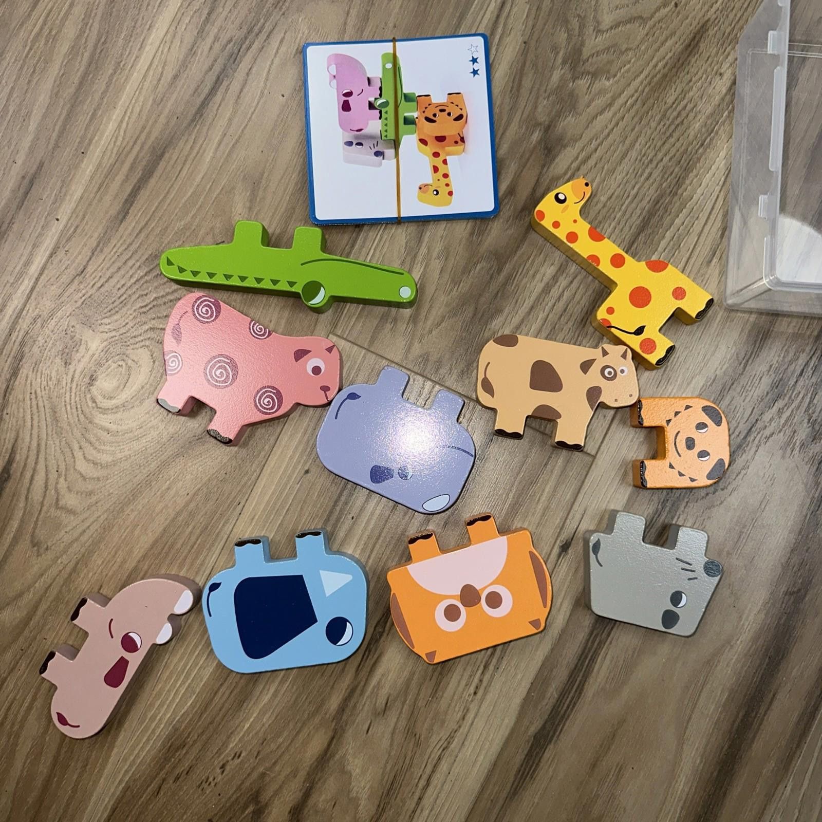 Other Animal Stacking Block Game Wooden Educational Toy Toddlers Size ONE SIZE - 2 Thumbnail