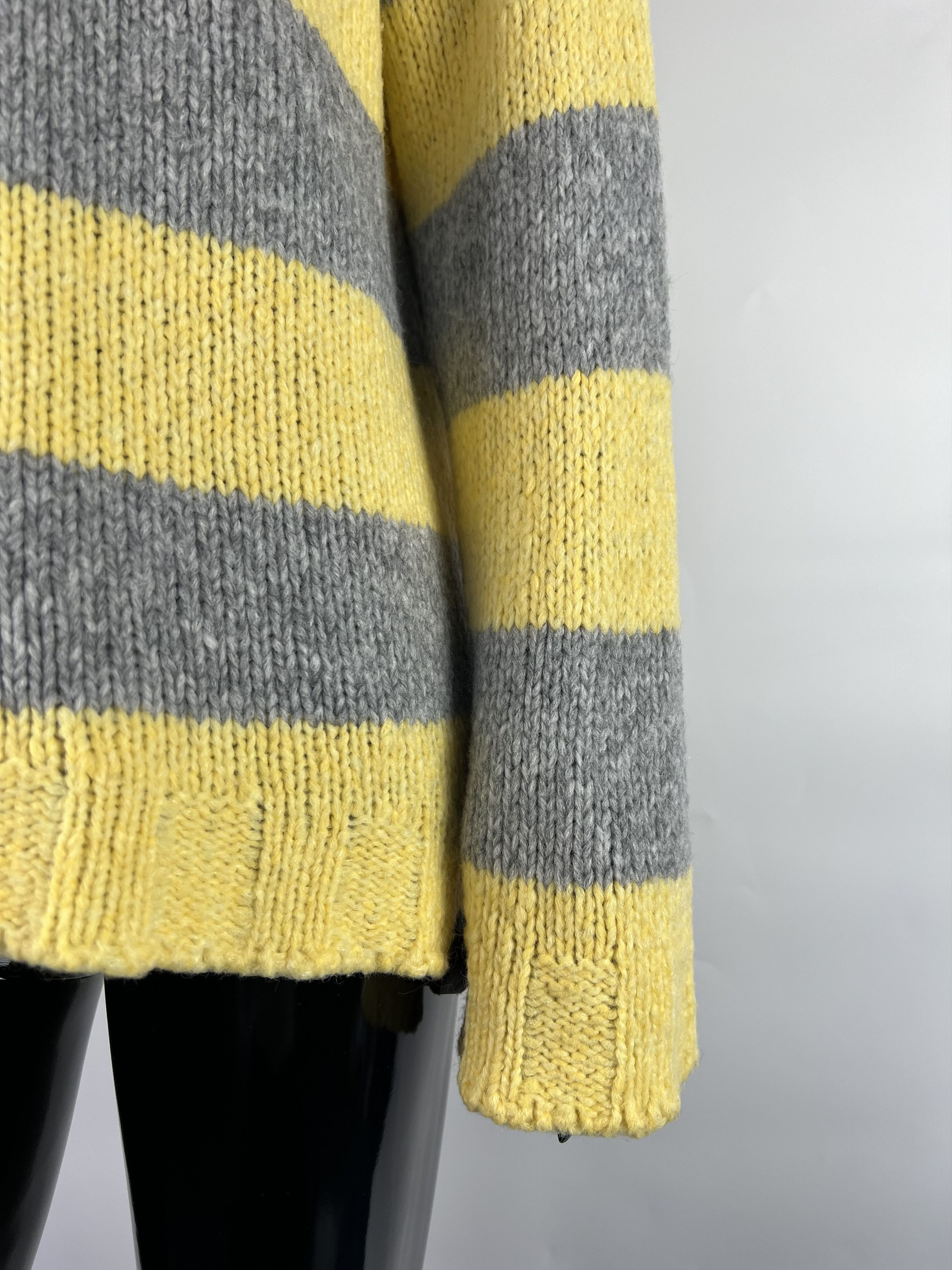 Designer Reken Maar Striped Wool Crew Neck Sweater Size S / US 4 / IT 40 - 5 Thumbnail