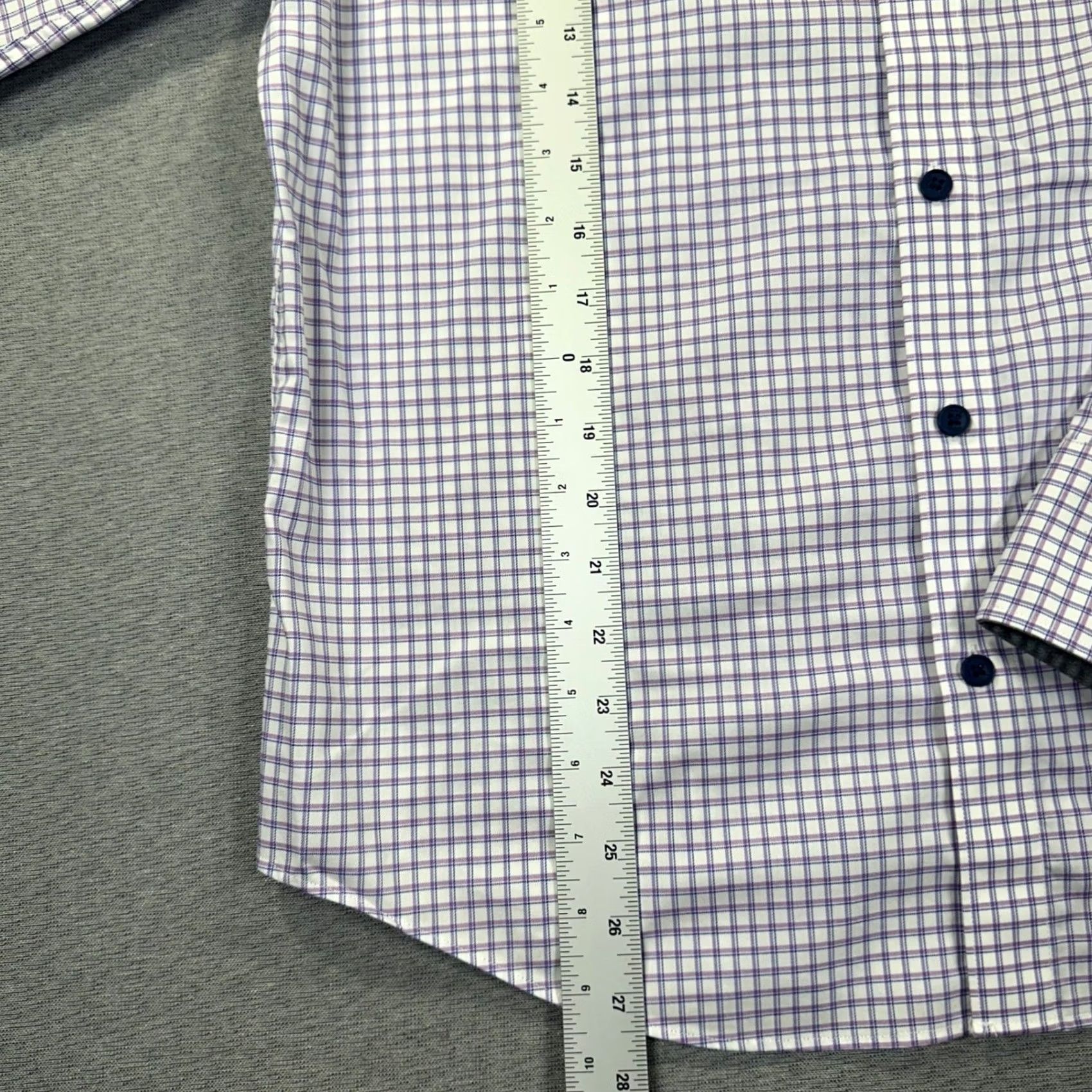 Vintage Twillory Untuckable Button-Down Shirt Men's M Long Sleeve Purple Micro-Check Button-Down Size US M / EU 48-50 / 2 - 5 Thumbnail