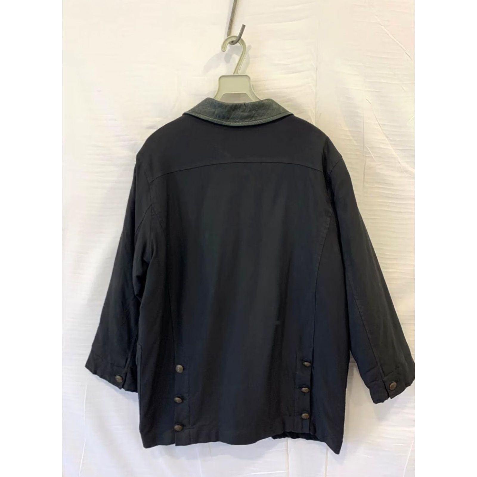 Max Mara Weekend by Max Mara Women's Jacket 6 Black Double-Breasted Leather Collar Size M / US 6-8 / IT 42-44 - 2 Thumbnail