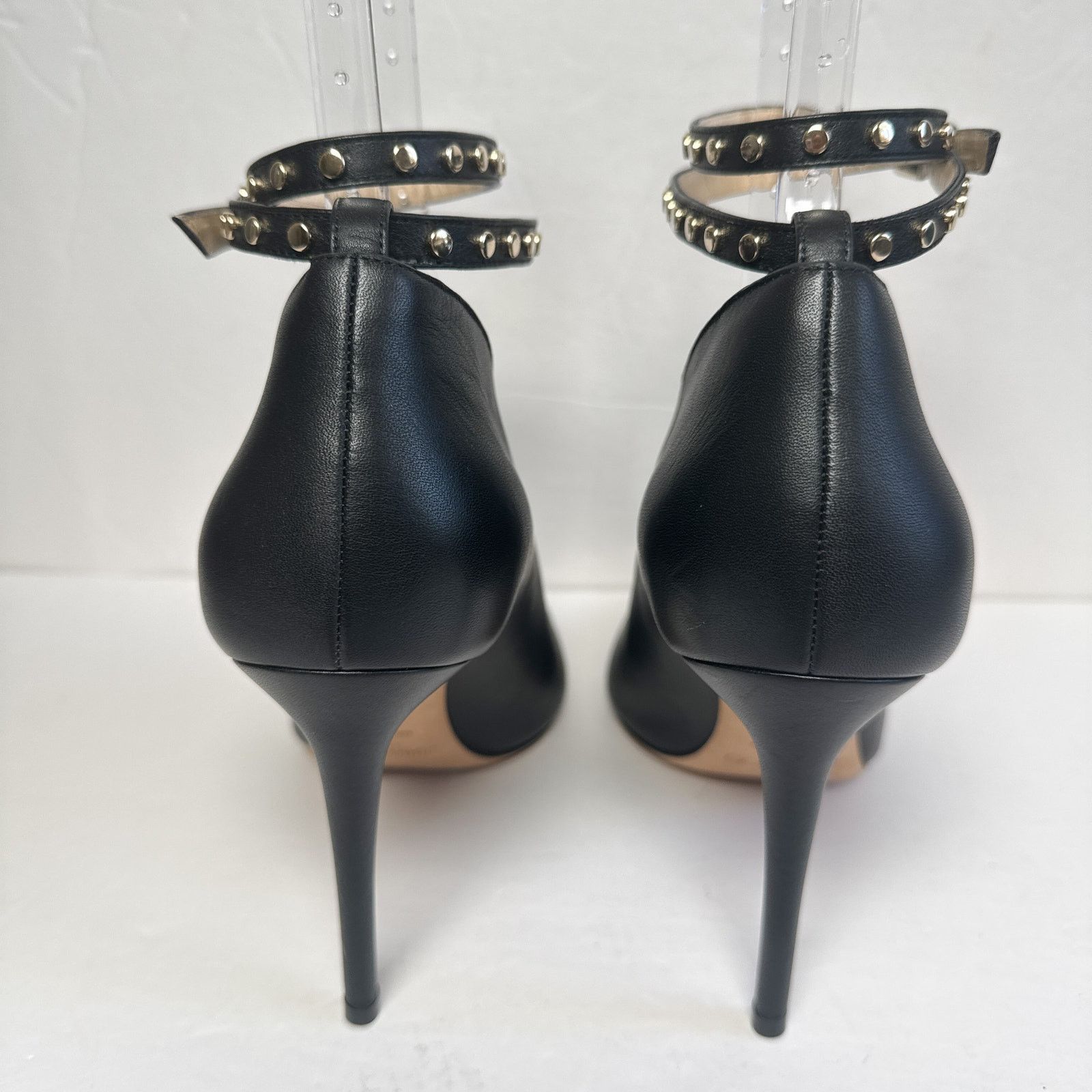 Jimmy Choo Jimmy Choo Lark 100 Studded Black Bootie Leather Heels 39.5 Size US 9.5 / IT 39.5 - 11 Thumbnail