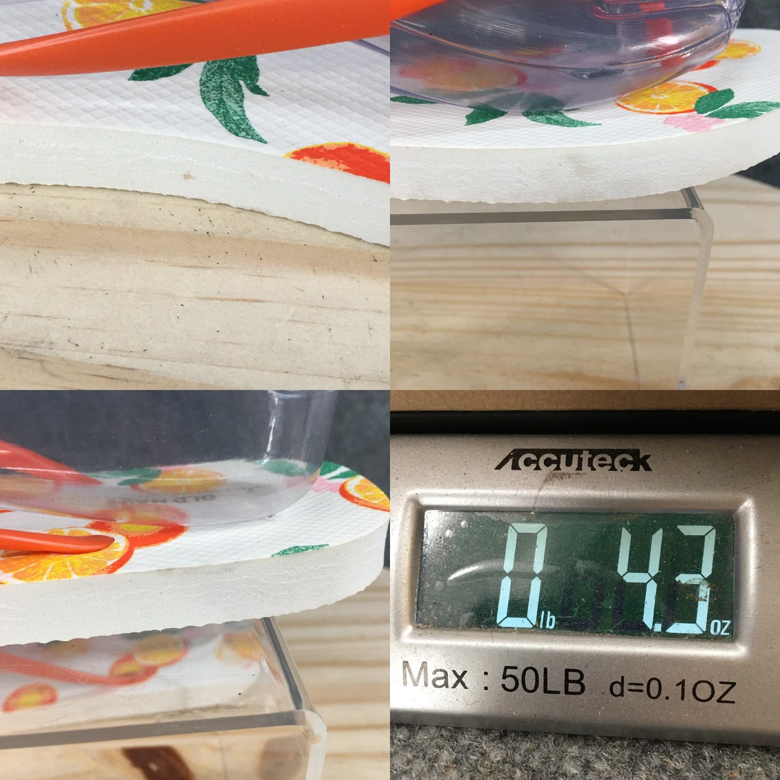 Old Navy Old Navy Sandals Womens 9 Orange Flip Flop Toe Post Casual Orange Fruit Print Womens Sandal Fold Slip On Size US 9 / IT 39 - 9 Thumbnail