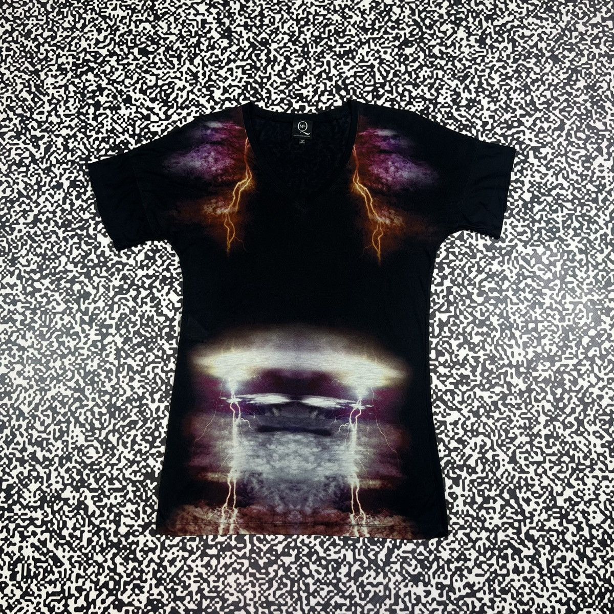 Vintage Y2K Alexander McQueen Lighting Bolt Rare Mini Dress