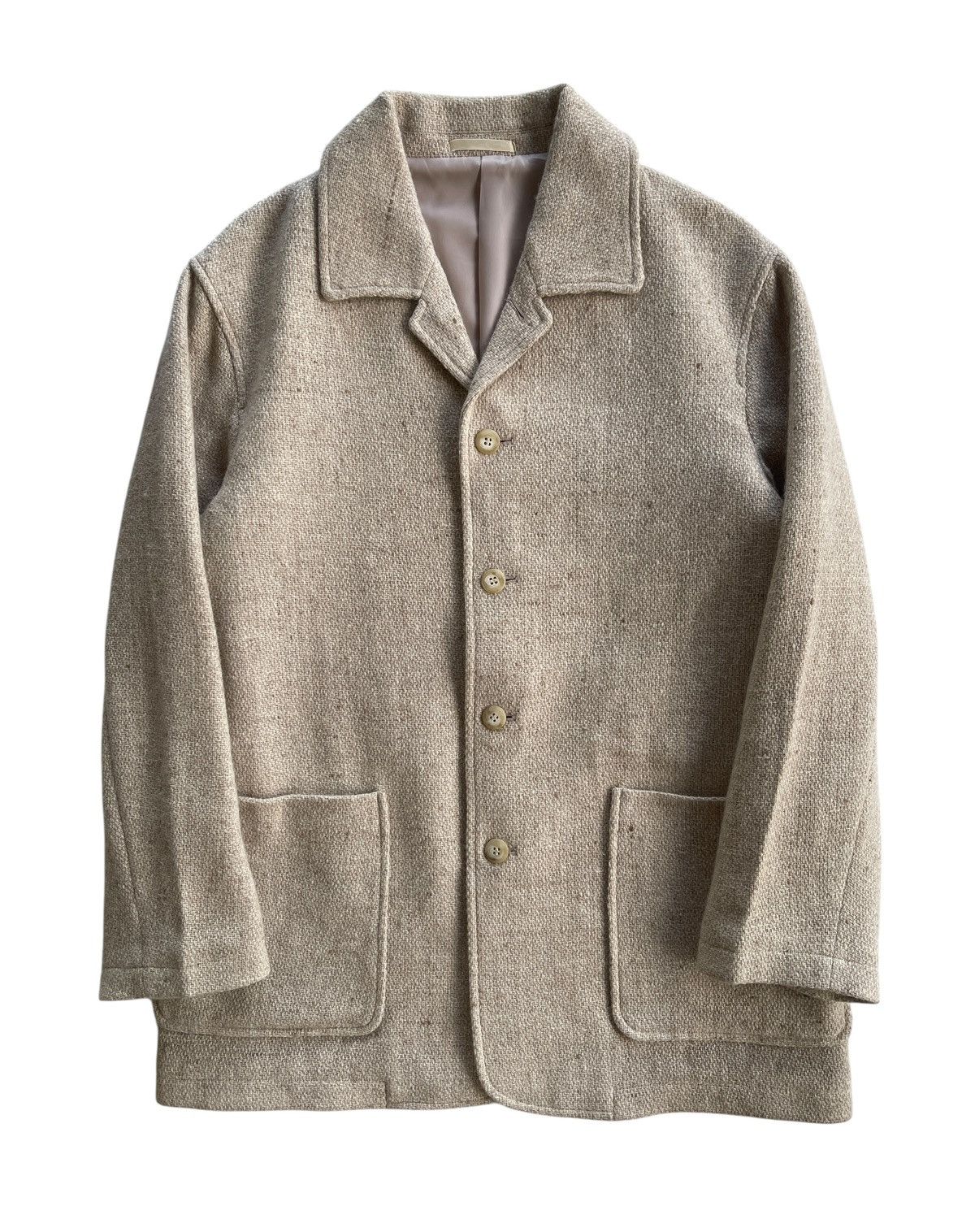Courreges Courreges Homme Wool Tweed Coat Size US L / EU 52-54 / 3 - 1 Thumbnail