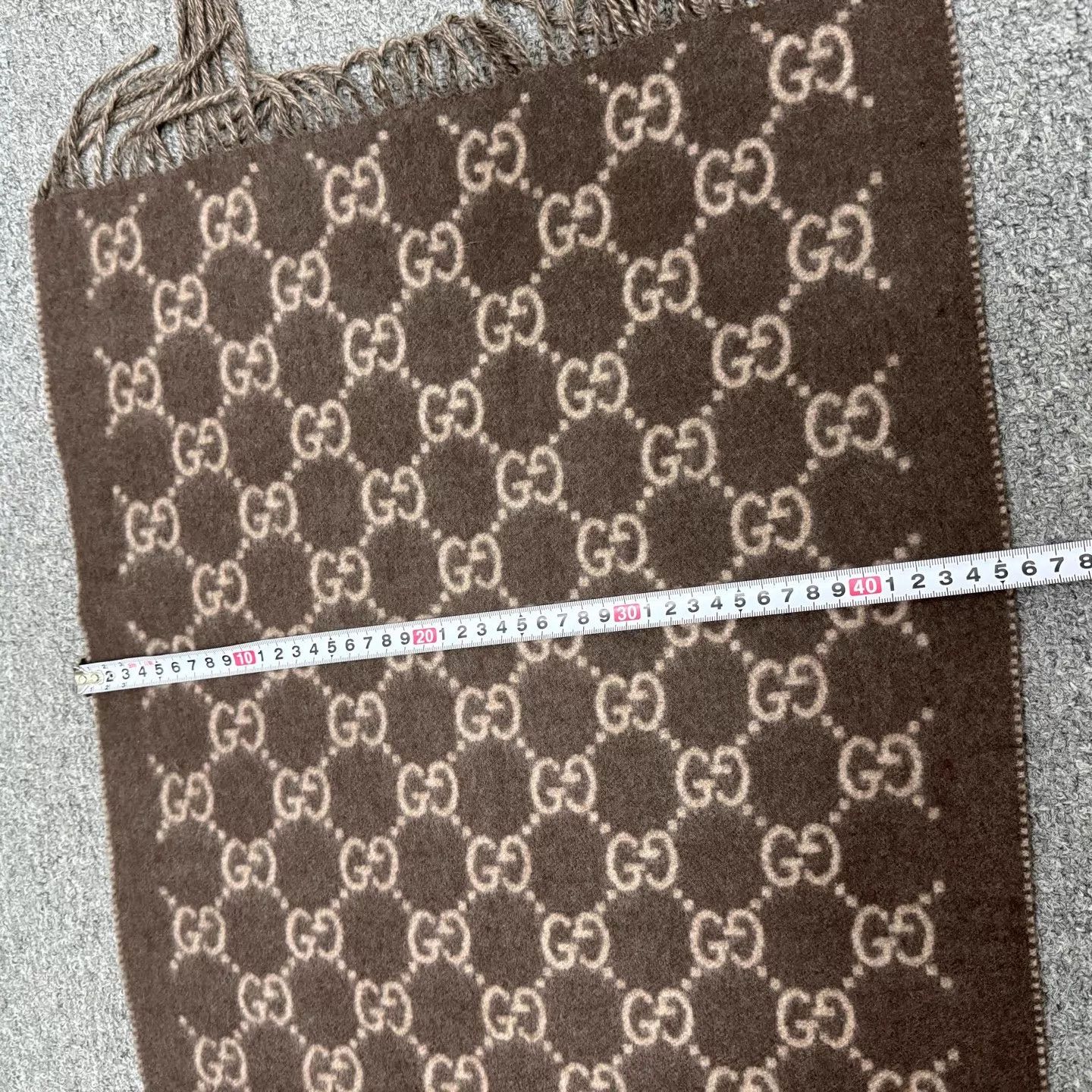 Gucci Gucci New GG Monogram Print Cashmere Scarf 45x170cm Unused Size ONE SIZE - 6 Thumbnail