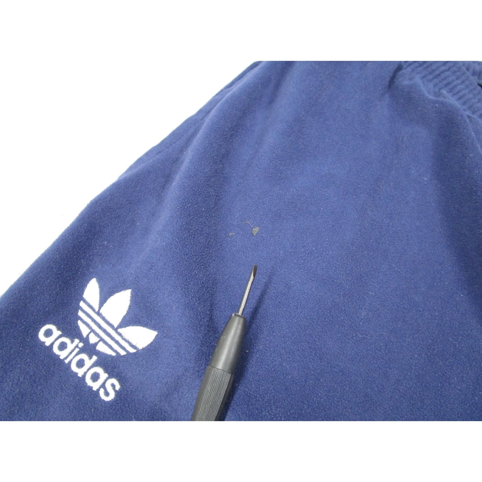 Adidas VINTAGE adidas Joggers Mens Large Blue Velour Track Trefoil Y2K 33x30 Size US 33 - 6 Thumbnail