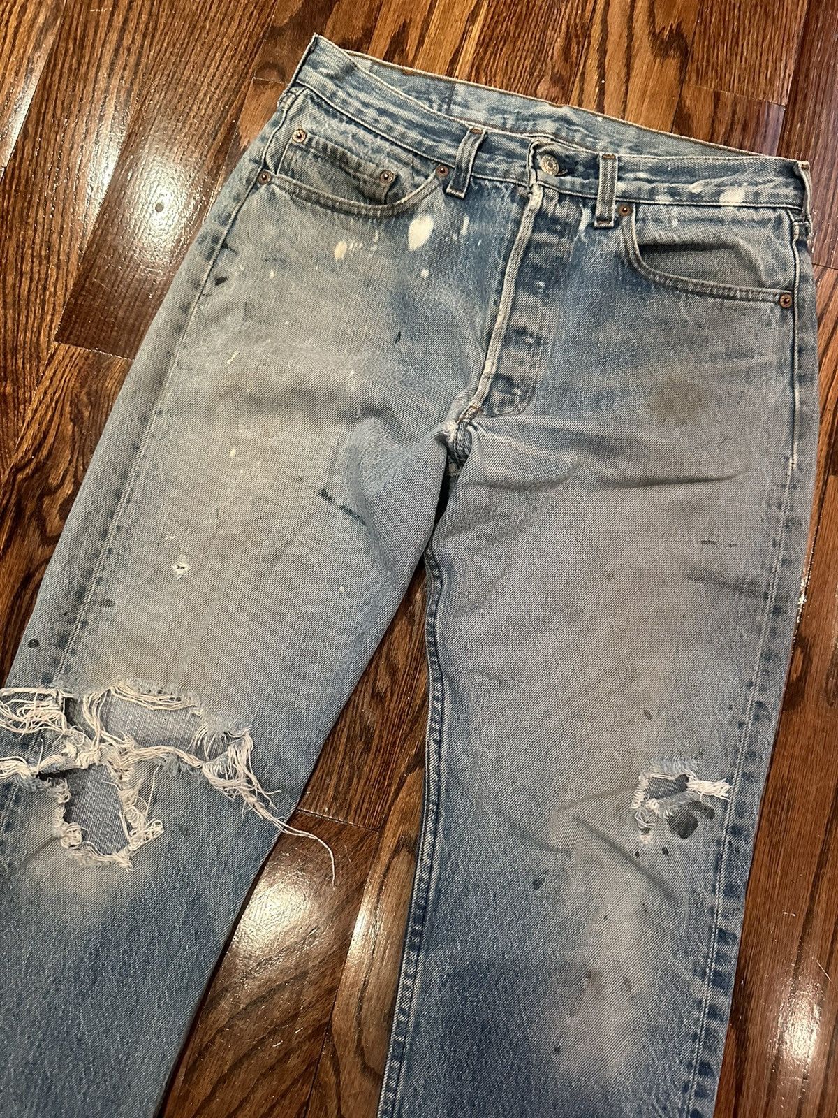 Levi's Vintage Distressed Levi's 501 (grunge) Size US 30 / EU 46 - 2 Thumbnail