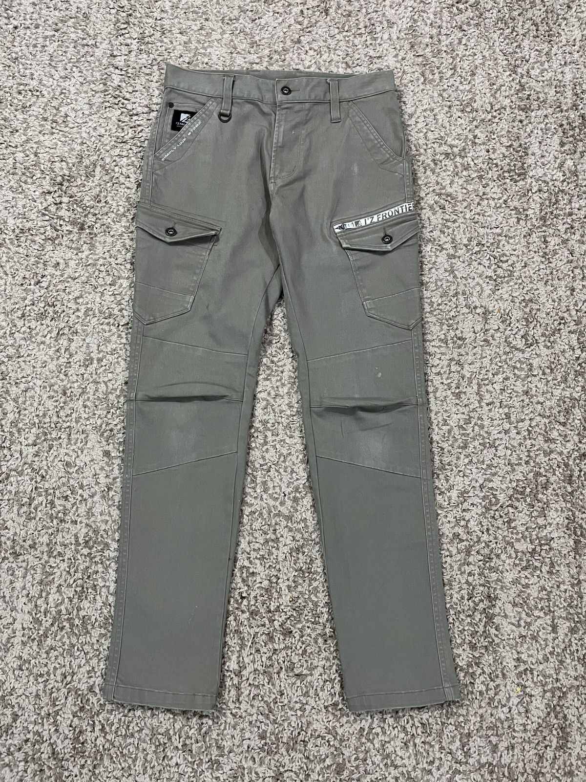 Japanese Brand Iz Frontier Skinny Punk Gorpcore Cargo Jeans Size US 31 - 1 Thumbnail