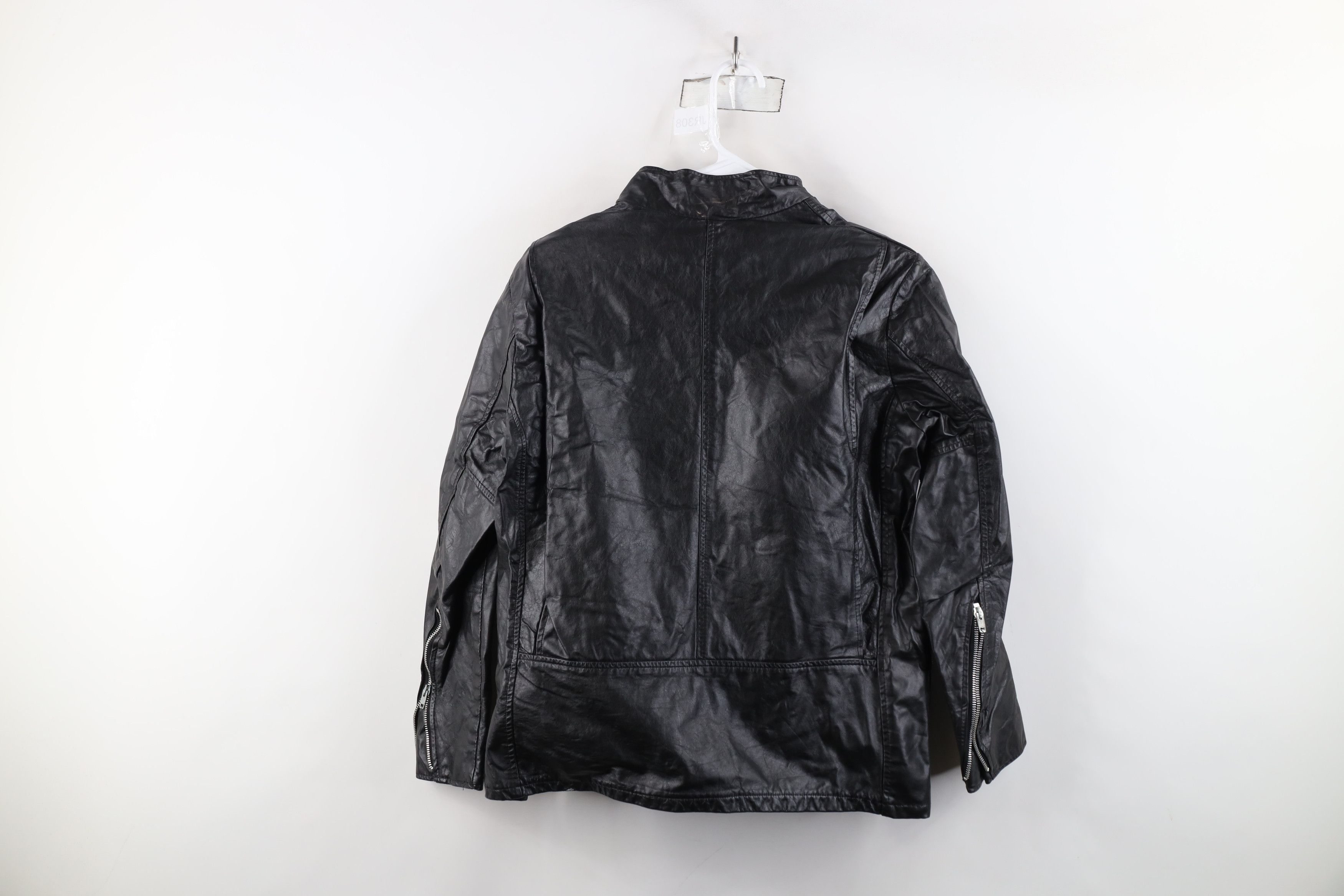 Vintage Vintage 70s Streetwear Leather Cafe Racer Bomber Jacket USA Size XL / US 12-14 / IT 48-50 - 13 Thumbnail