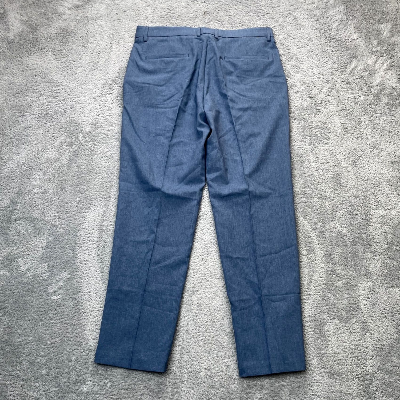 Kenneth Cole Kenneth Cole Pants Mens 34 x 30 Blue Reaction Techni Cole Performance Slim Straight Leg Dress Pants Size US 34 / EU 50 - 2 Thumbnail