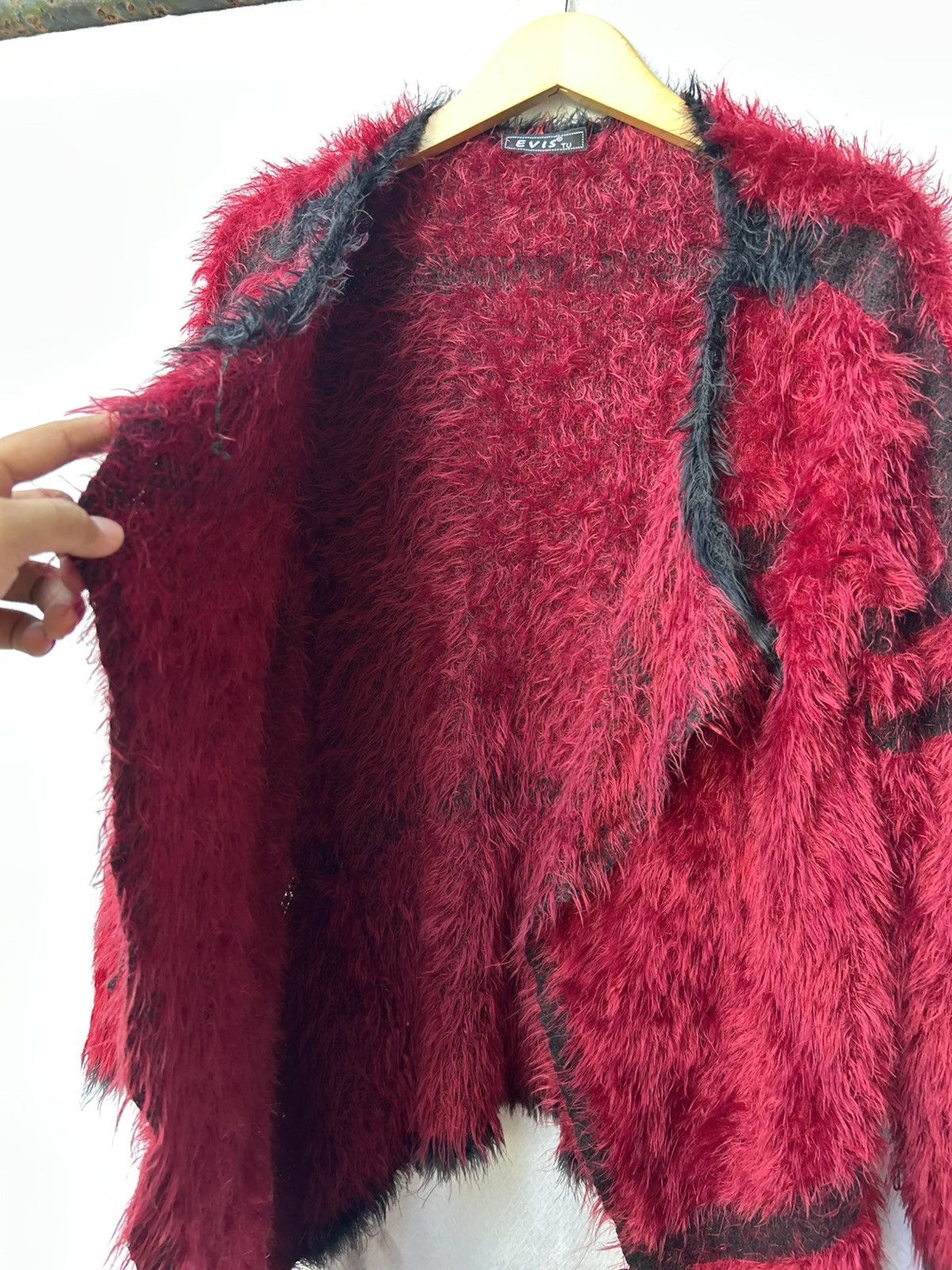 14th Addiction × Japanese Brand Fuzzy Mohair Cardigan Assymetrical Knitted Styled Size US M / EU 48-50 / 2 - 8 Thumbnail