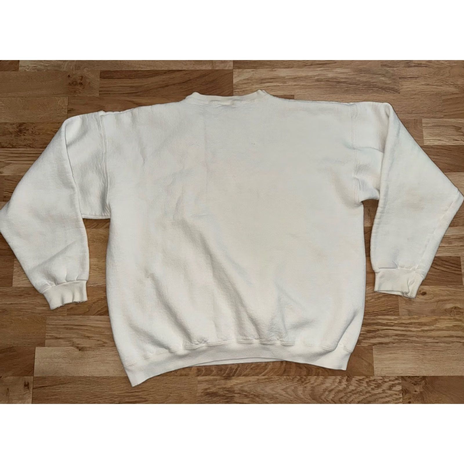 Vintage VINTAGE Pluma Heavyweight Crewneck Sweatshirt Men's L Made In USA White 90s Size US L / EU 52-54 / 3 - 4 Thumbnail