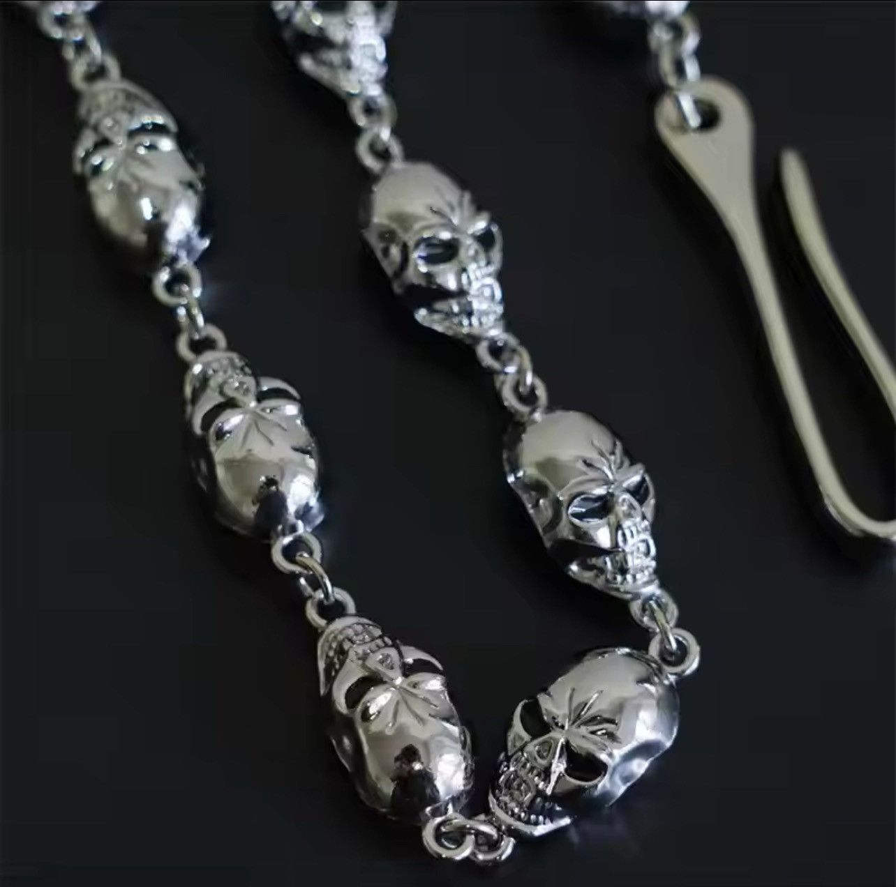 Jewelry Punk Metal Skull Pants Chain Size ONE SIZE - 5 Thumbnail