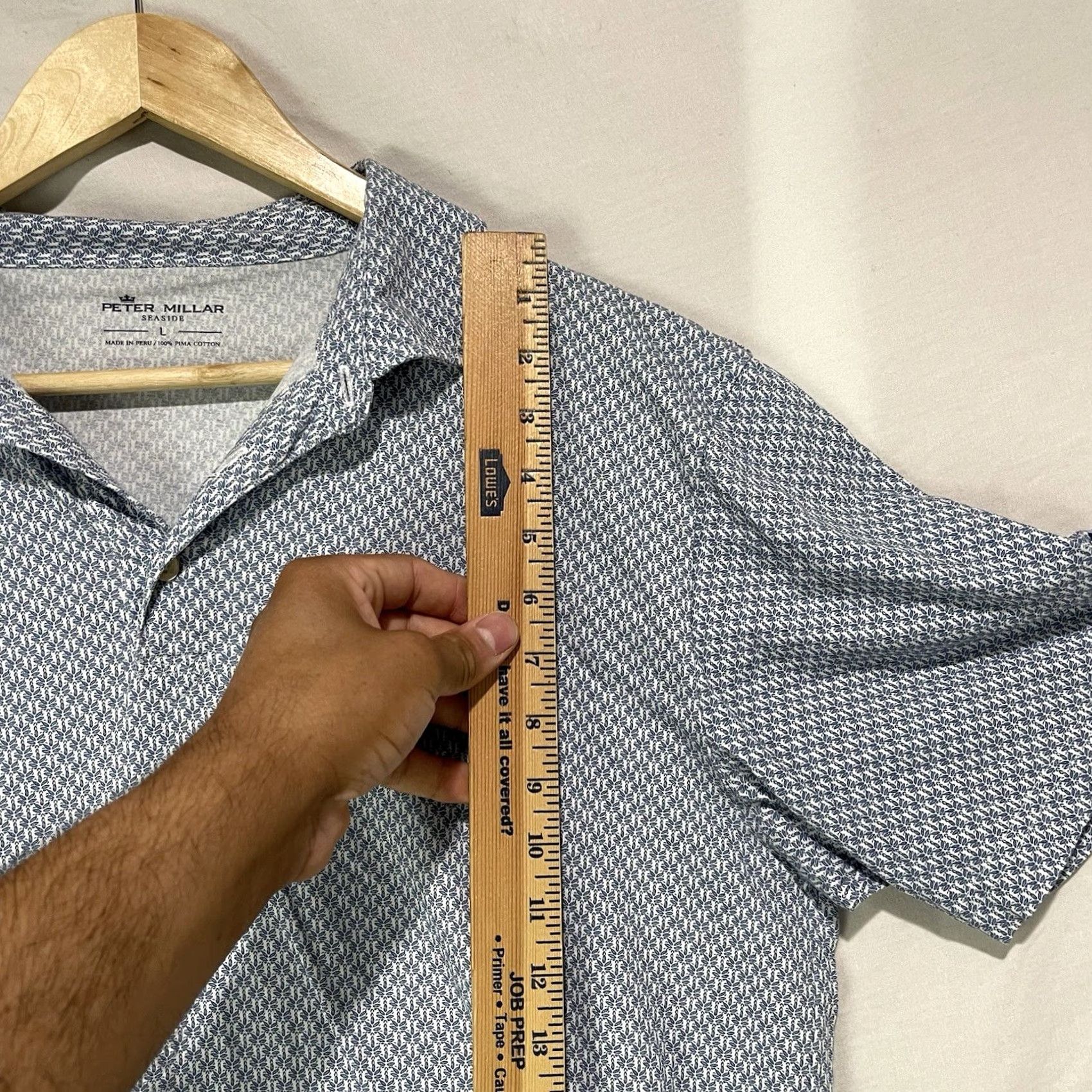 Peter Millar Peter Millar Seaside Polo Shirt Mens Large Blue Polo Shirt Casual Golf Tennis 100% Cotton Button Embroidered Logo Size US L / EU 52-54 / 3 - 7 Thumbnail