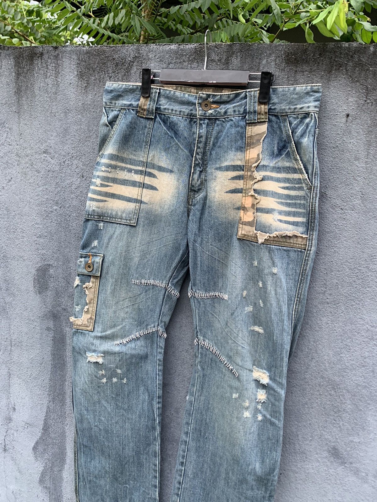 Vintage 👹VINTAGE FOUR SEASON DISTRESSED BAGGY JEANS Size US 34 / EU 50 - 8 Thumbnail