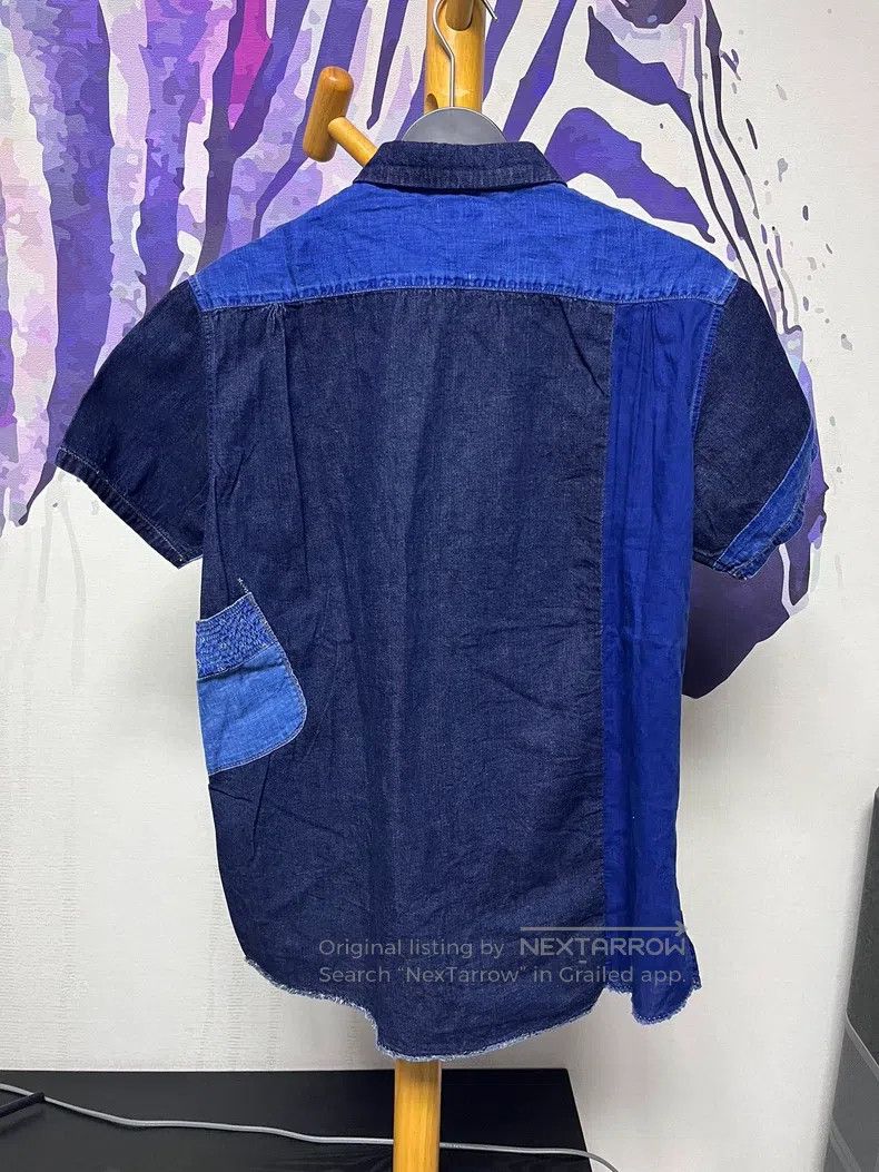 Kapital Kapital Blue-dyed gradient patch denim shirt Size US M / EU 48-50 / 2 - 3 Thumbnail