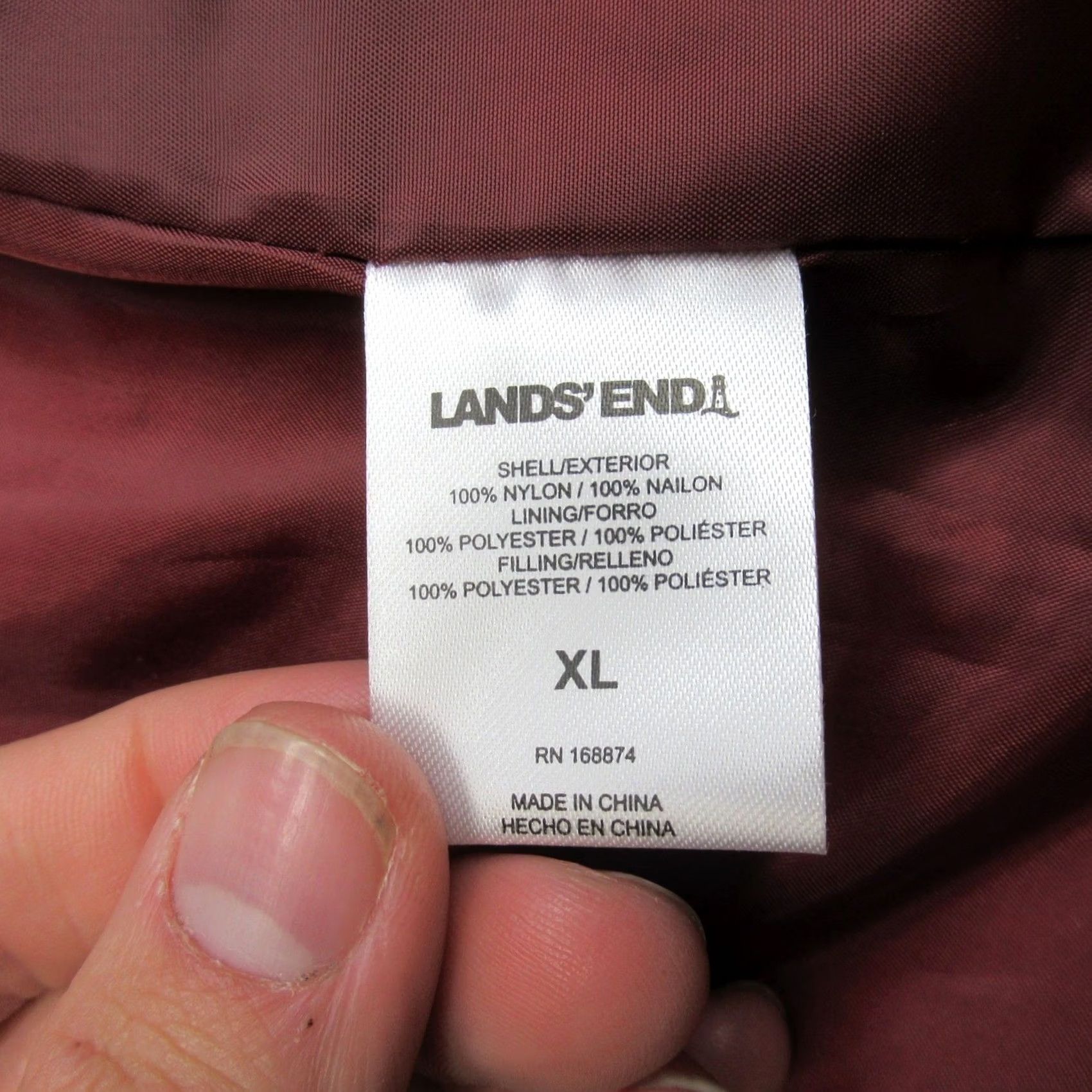 Lands' End VINTAGE Lands End Vest Womens XL Red Vine Quilted Puffer Full Zip Outdoor NEW Size XL / US 12-14 / IT 48-50 - 6 Thumbnail