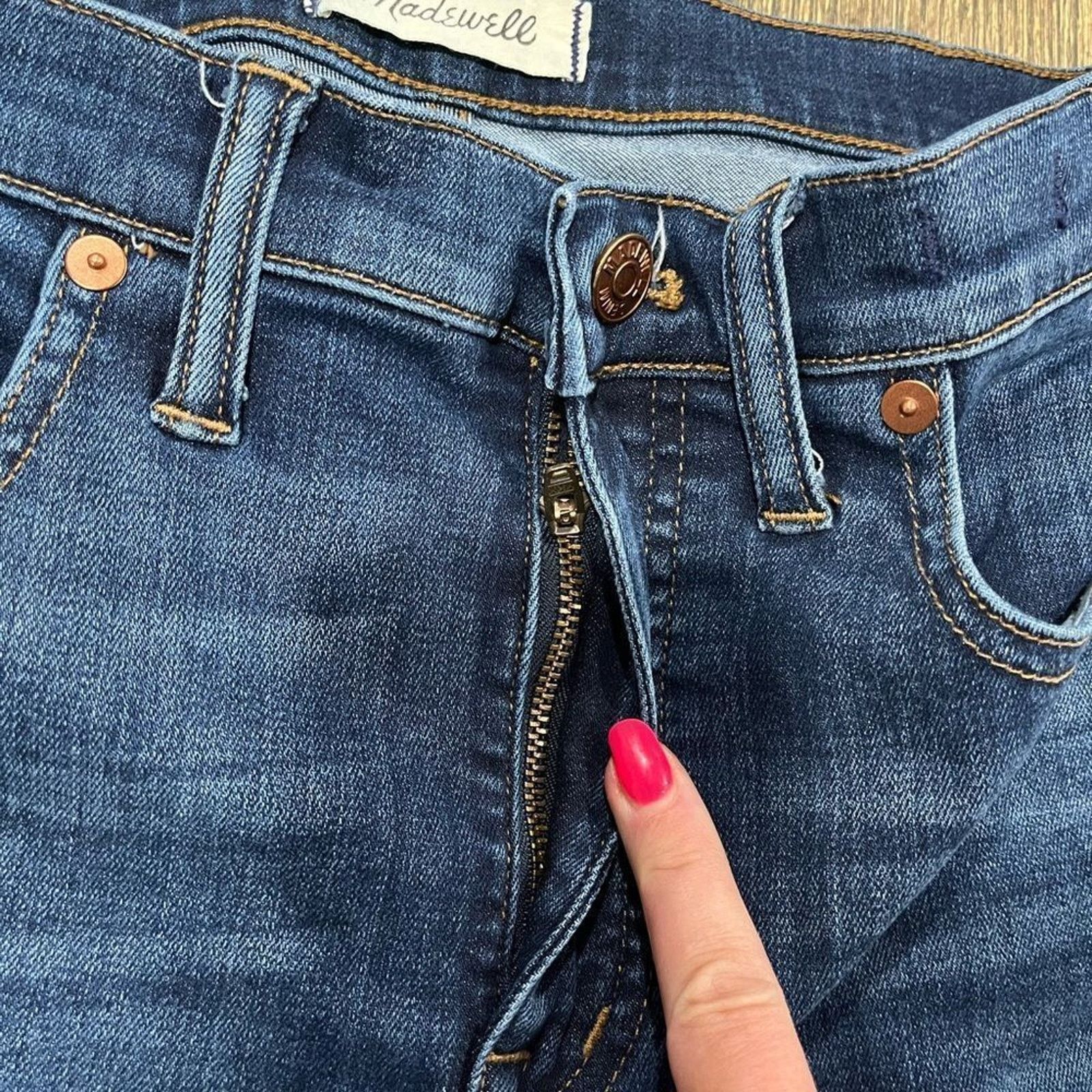 Madewell Madewell Skinny Jeans 10" High-Rise Whisker Denim Size 28 Size 28" / US 6 / IT 42 - 6 Thumbnail